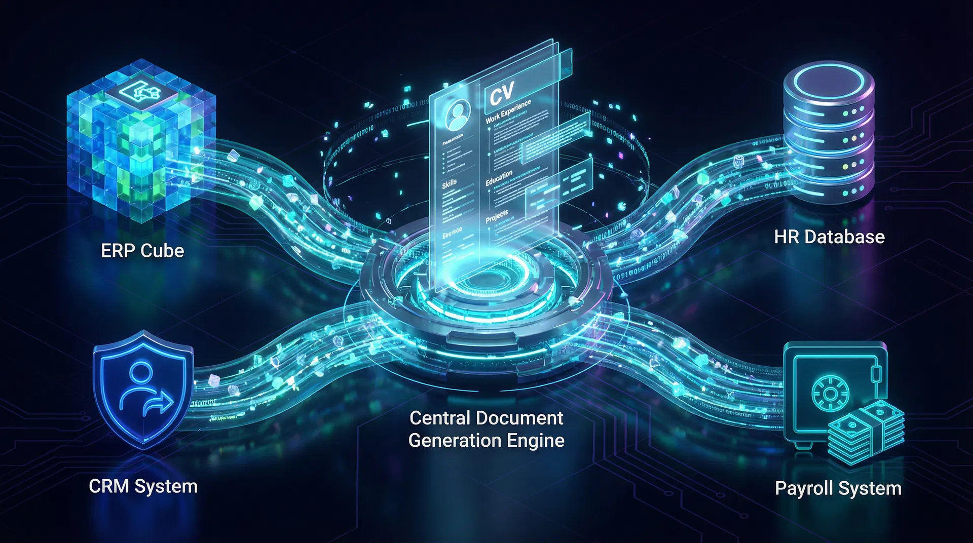 Dynamic CV Generation System - automated resource profiles assembled from enterprise systems