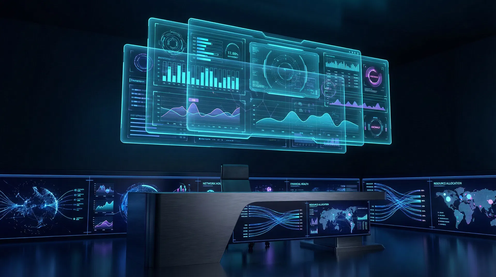 Enterprise Strategic Dashboard - multi-layer business intelligence platform for executive analysis