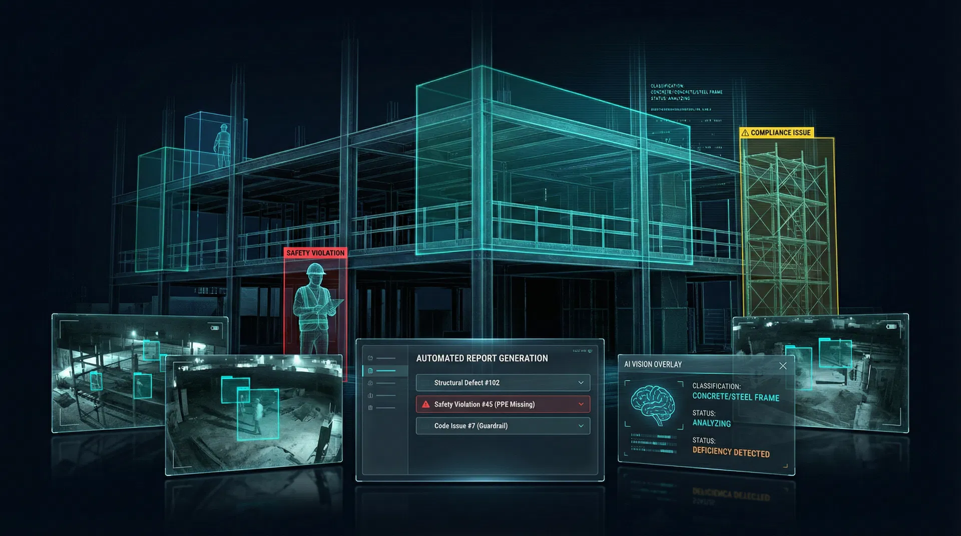 AI Construction Site Inspector - computer vision system detecting site issues and generating inspection reports