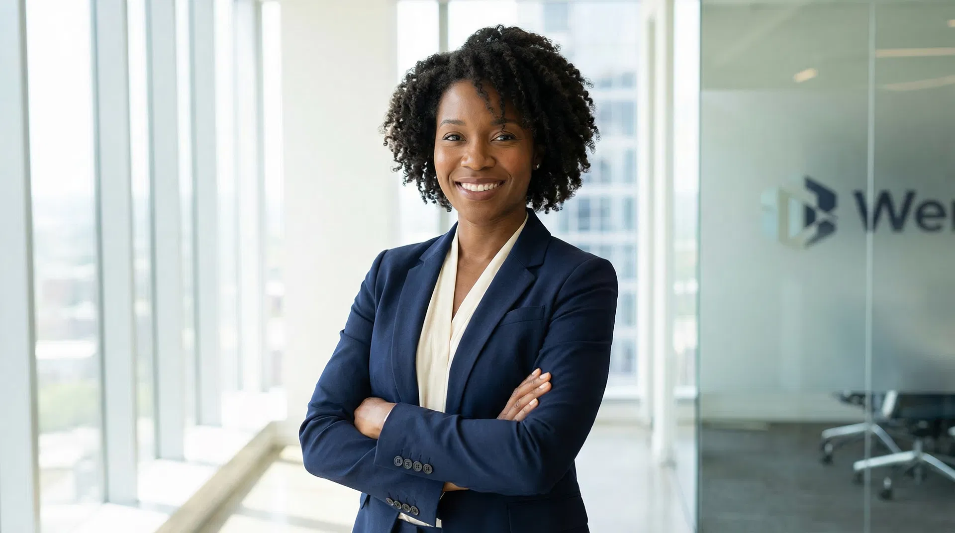 Confident professional woman ready to work