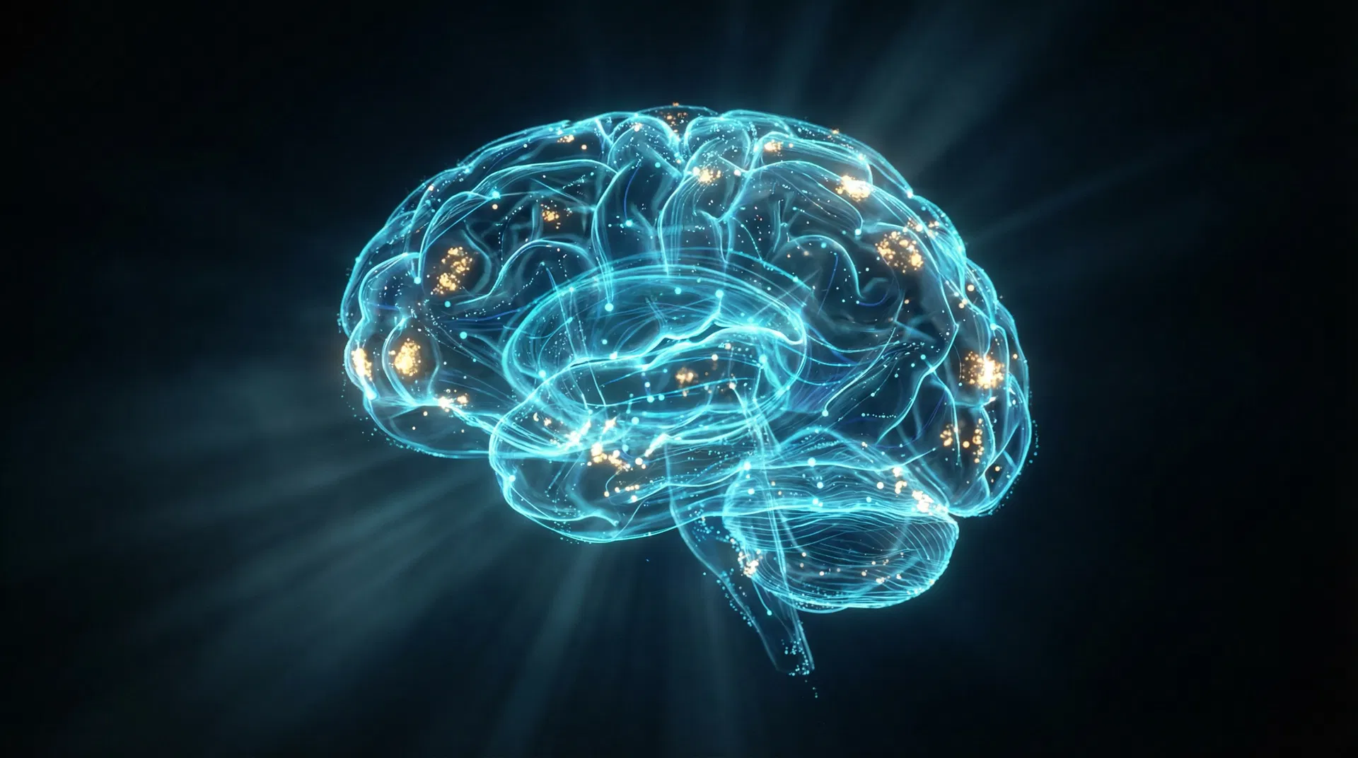 Klonis Intelligence Engine - AI neural network brain visualization with active learning nodes