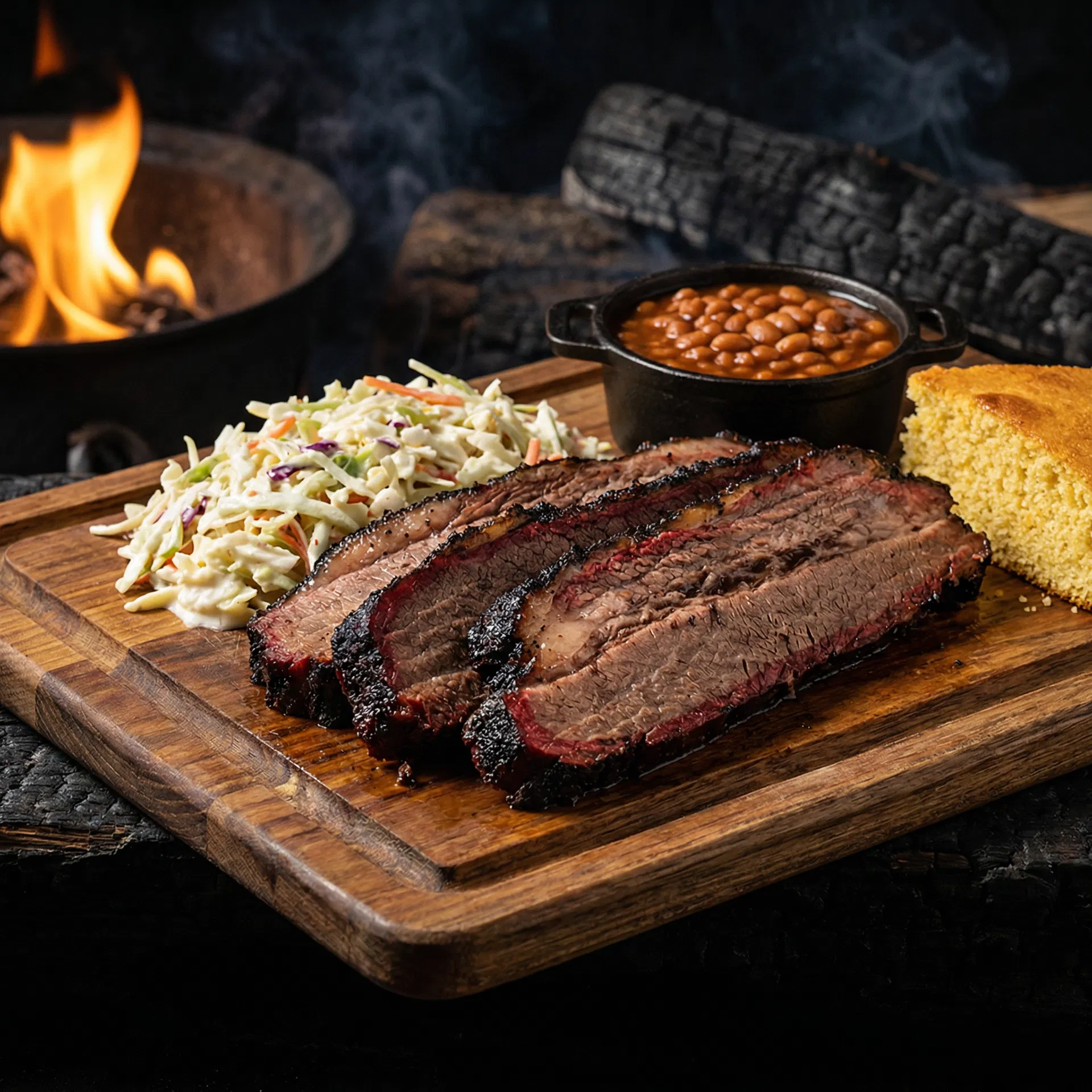 Award-winning smoked brisket platter