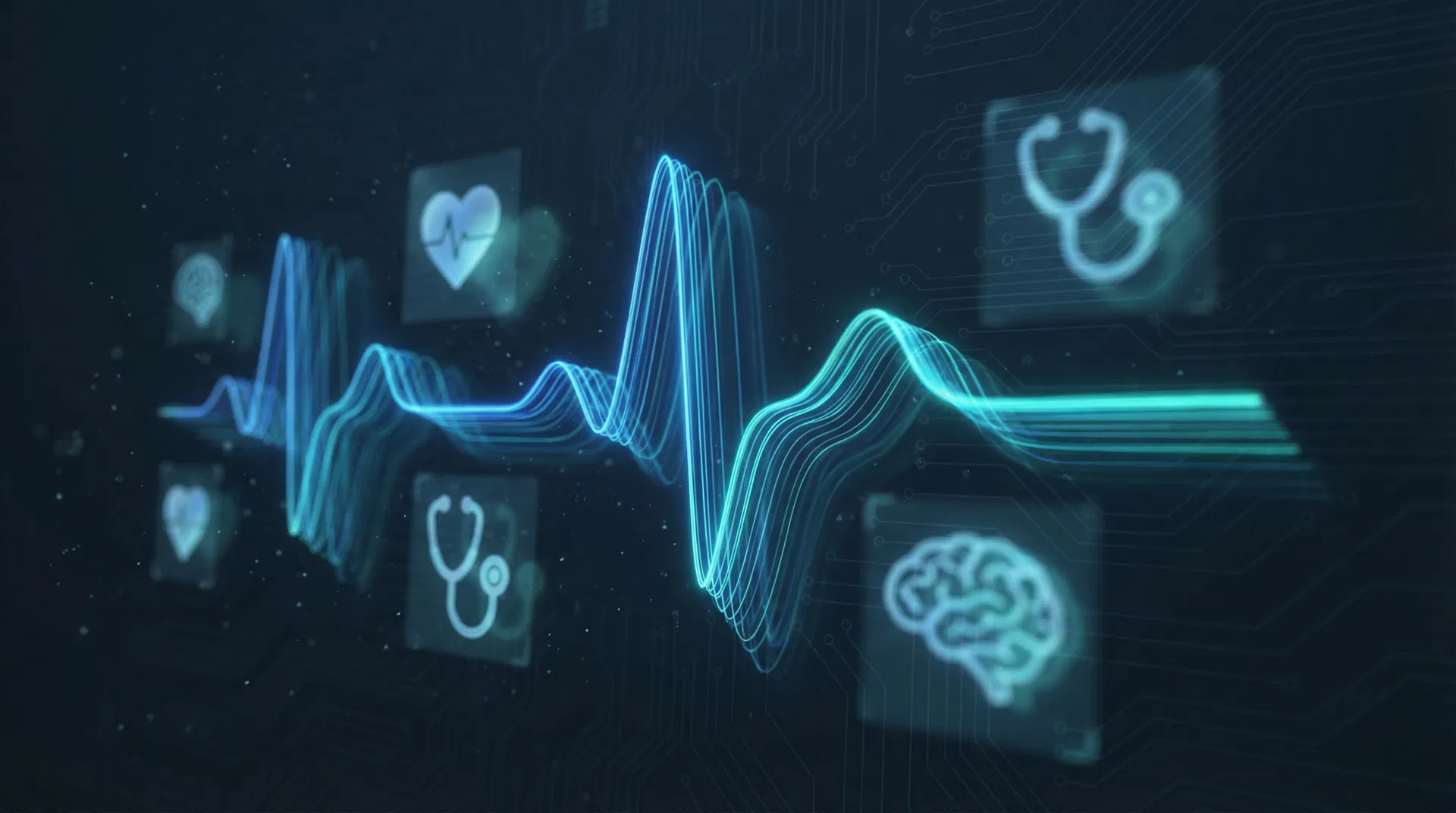 CardioLab AI - ECG holográfico futurista