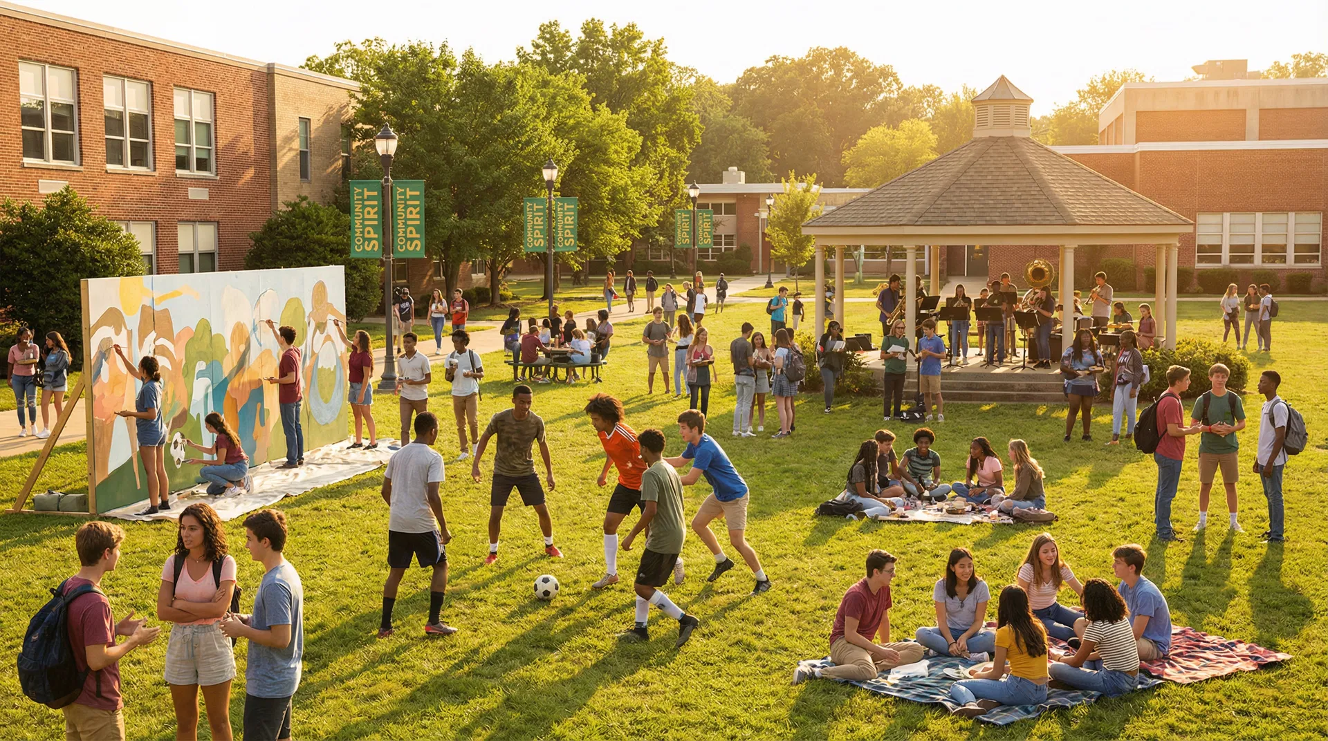 Students in local extracurricular activities