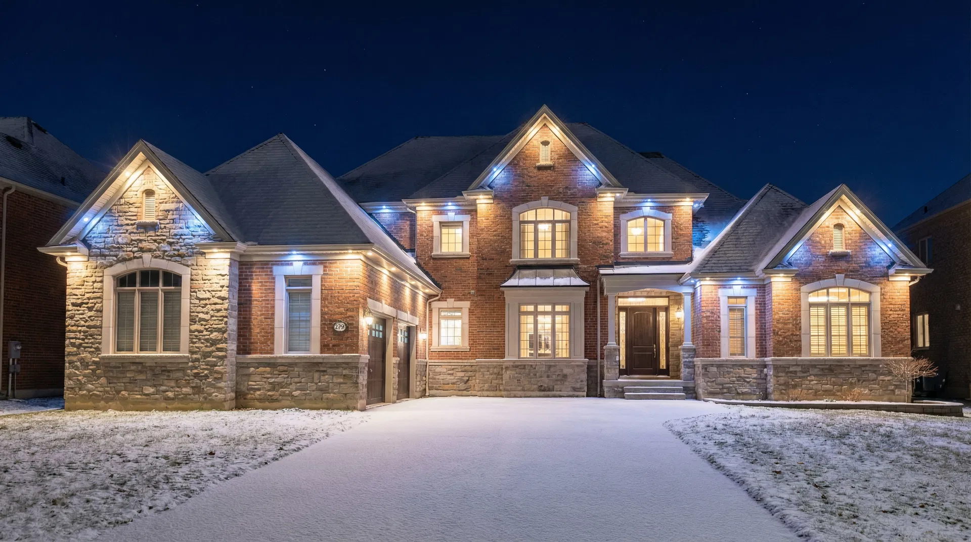 Permanent lighting on Toronto home