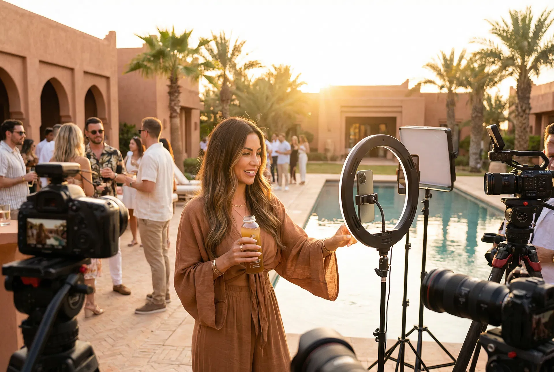 Creator content production at the event