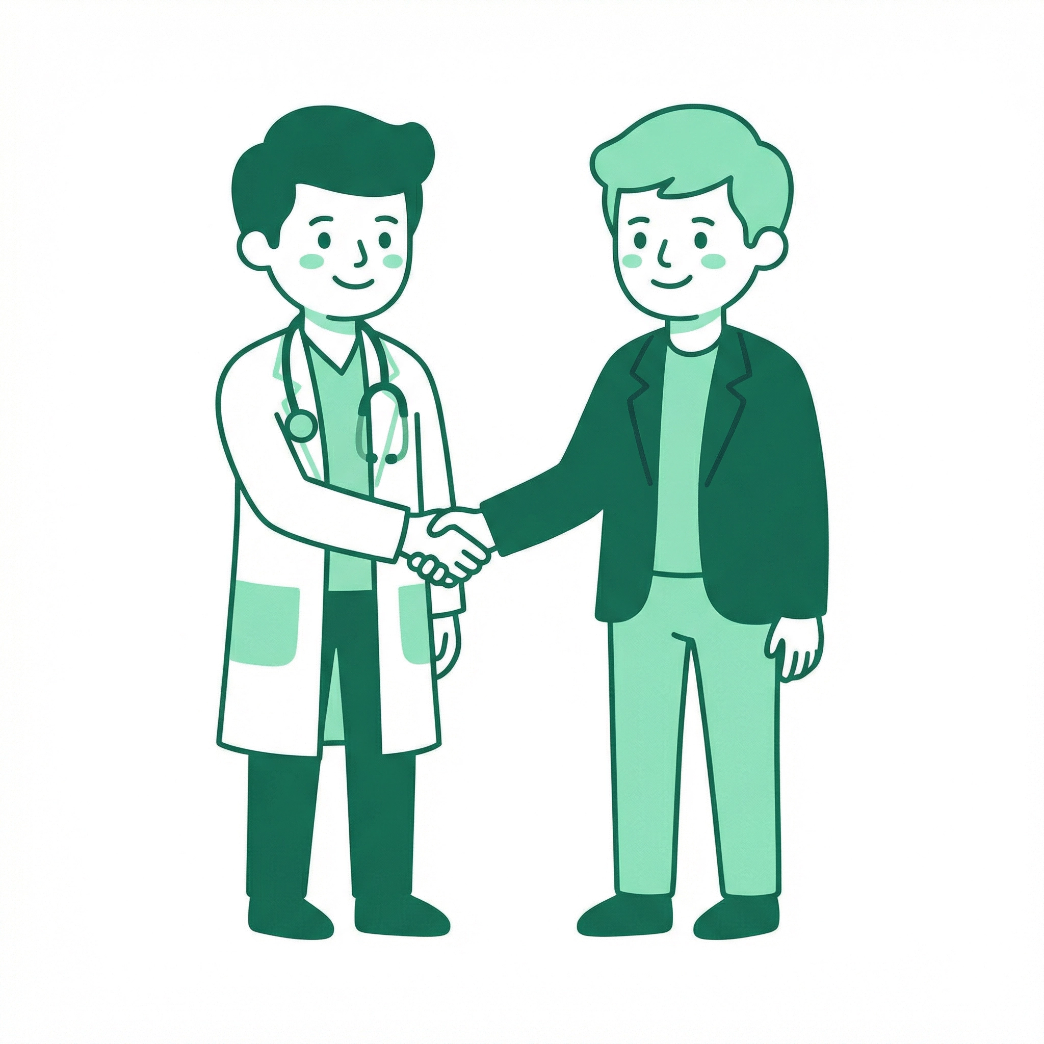 医師とコンサルタントの握手