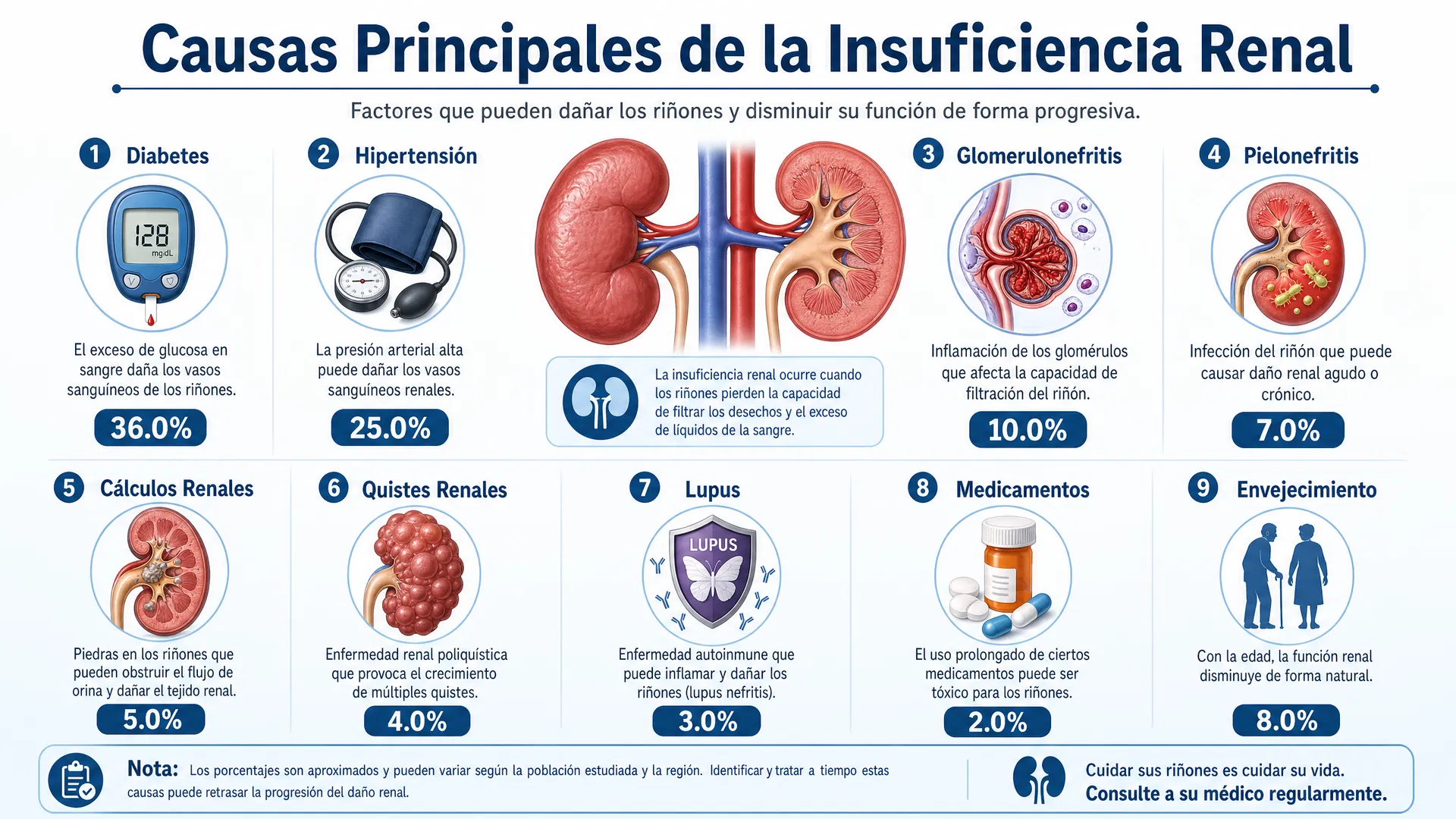 Causas principales de insuficiencia renal crónica