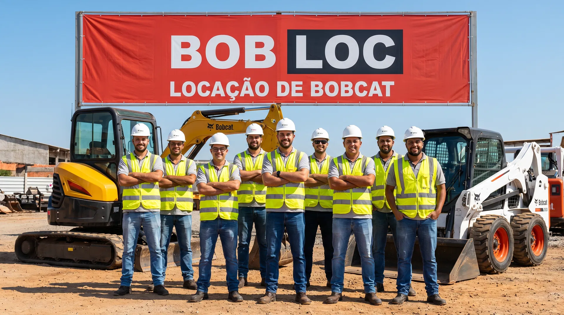 Equipe Bob Loc — empresa de locação de bobcat em Curitiba desde 2011