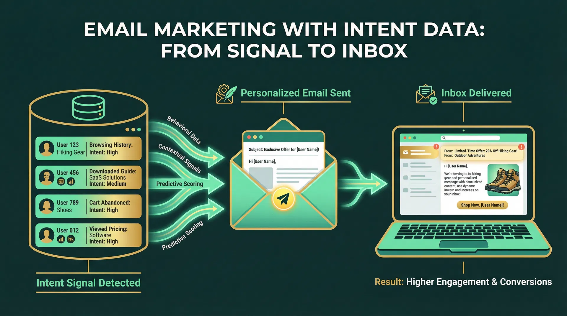 Email marketing with intent data