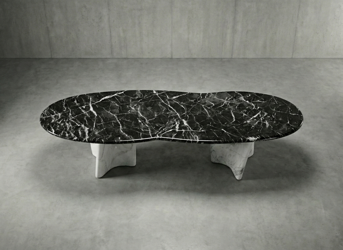 【Nero 尼祿】黑爵王者．建築幾何奢石餐桌 KX7107 thumbnail 3