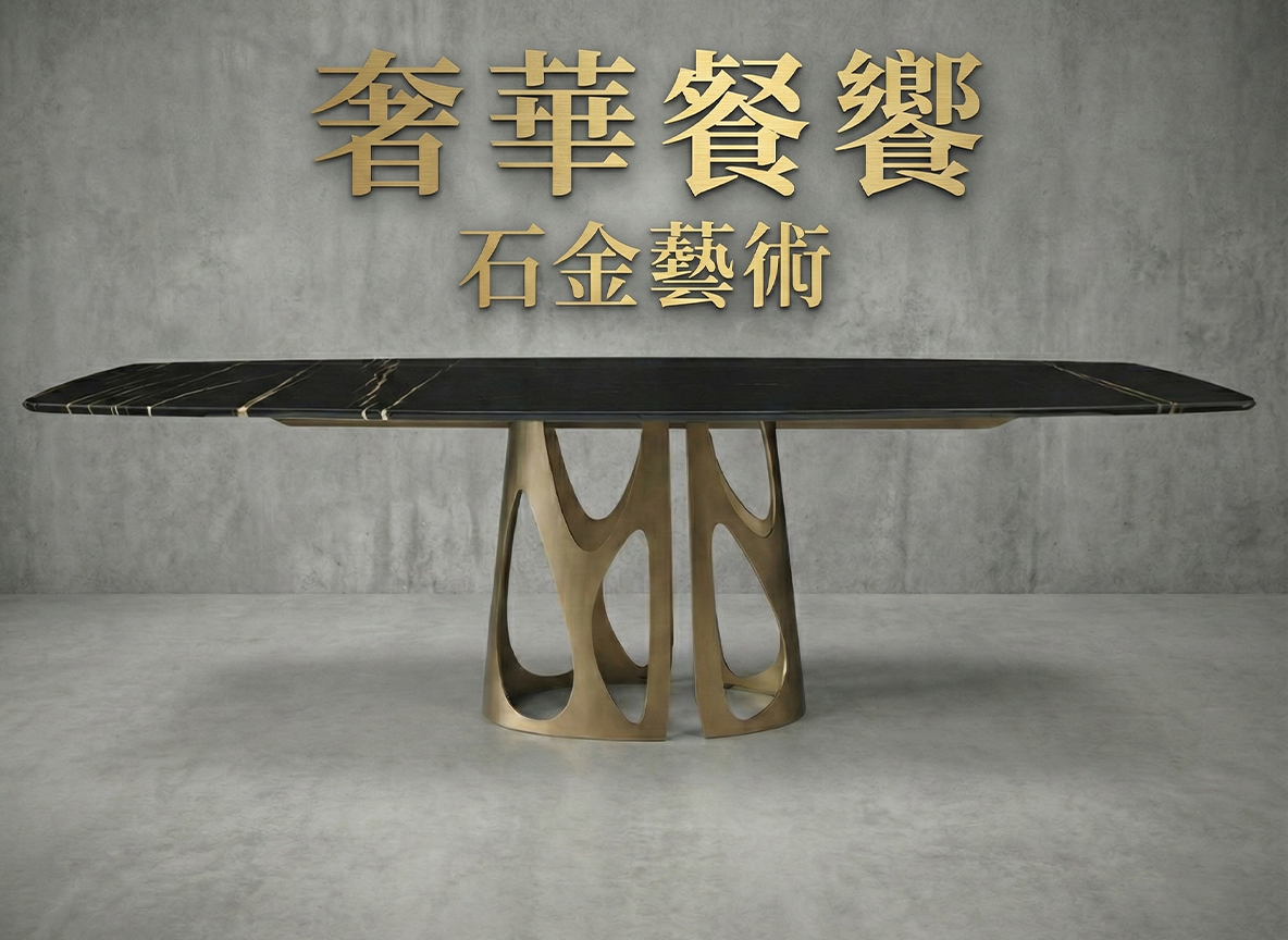 凡爾賽・勞倫黑金流光餐桌 KX7101 thumbnail 5