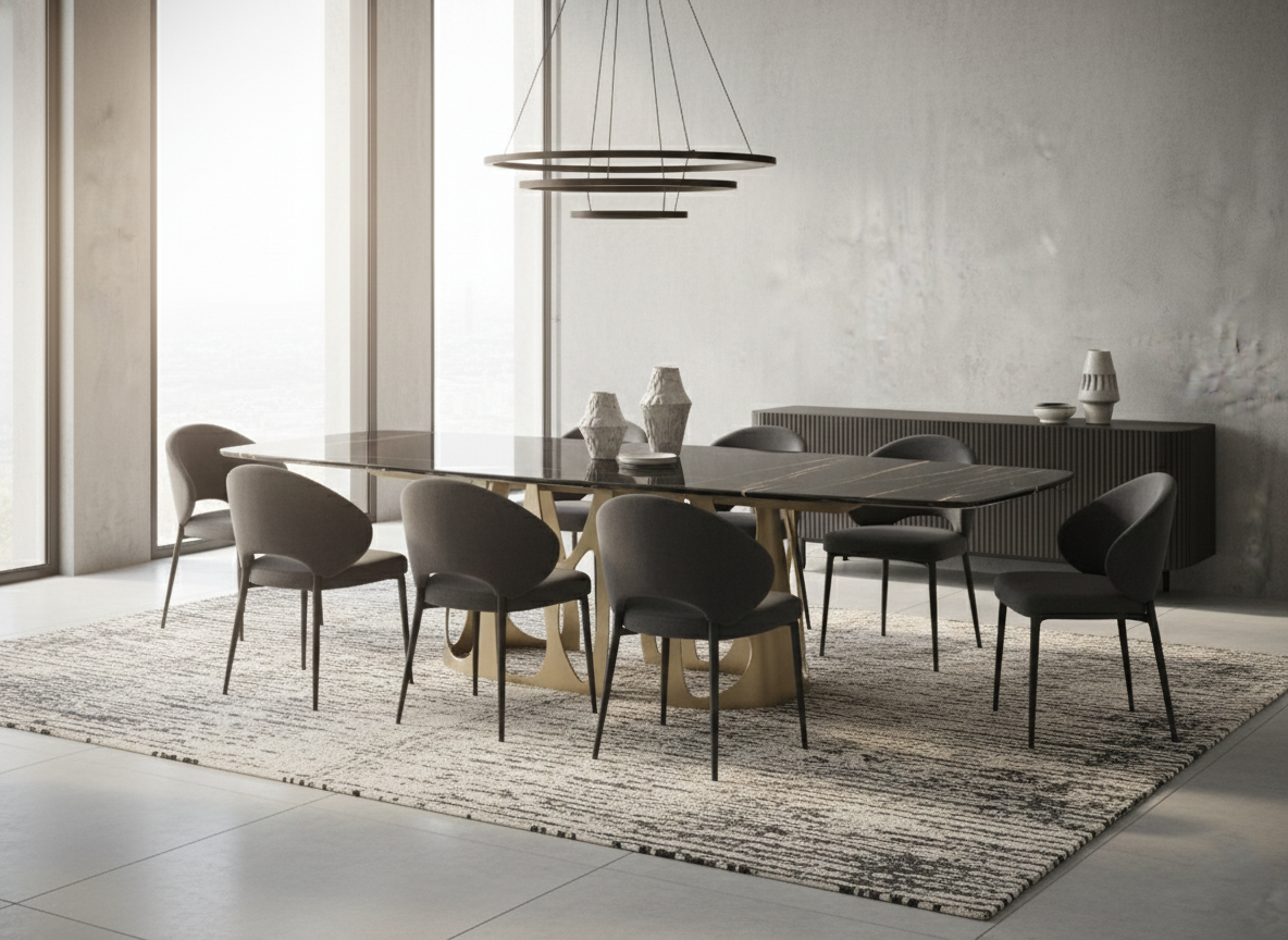 凡爾賽・勞倫黑金流光餐桌 KX7101 thumbnail 4