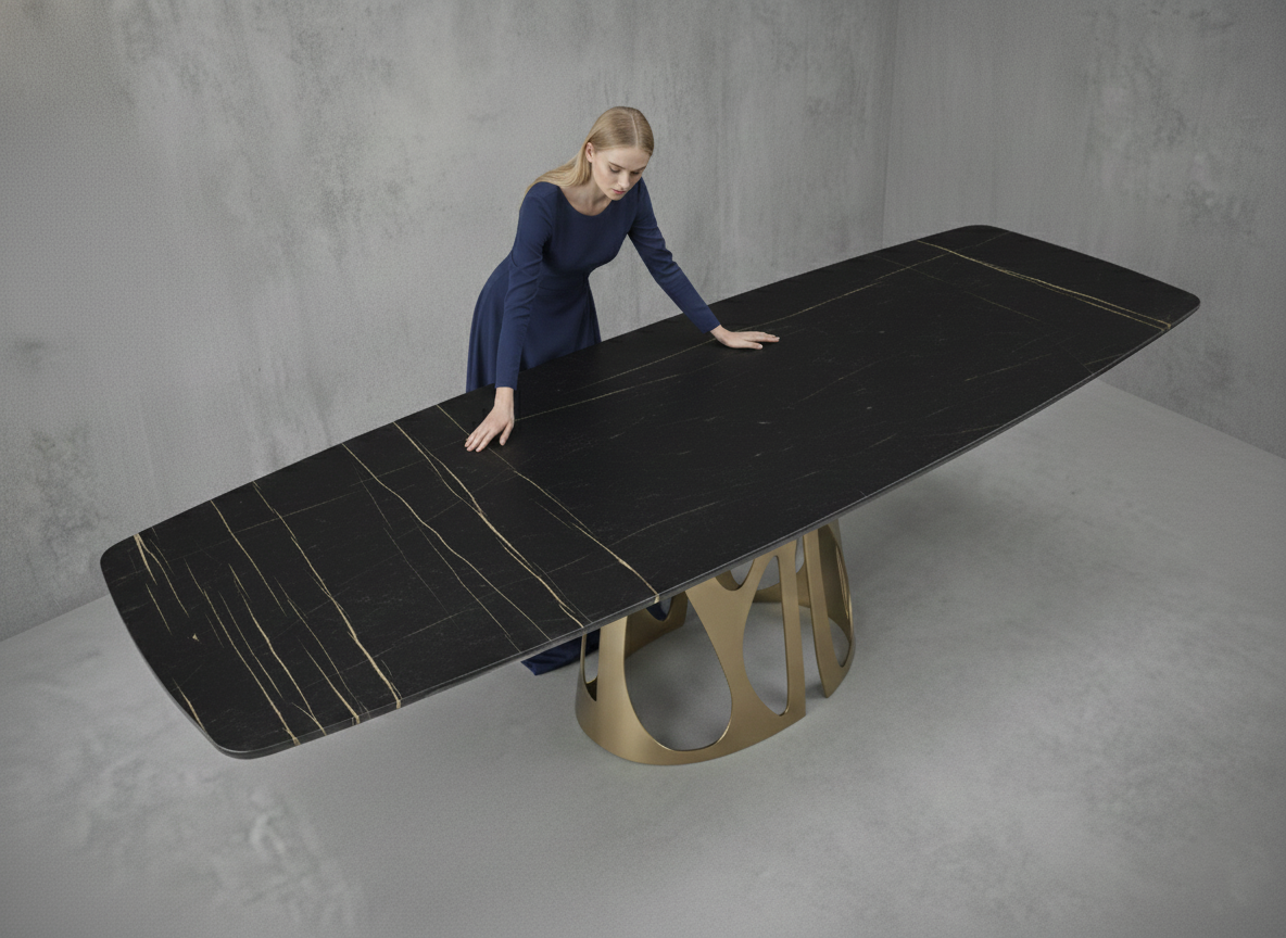 凡爾賽・勞倫黑金流光餐桌 KX7101 thumbnail 2