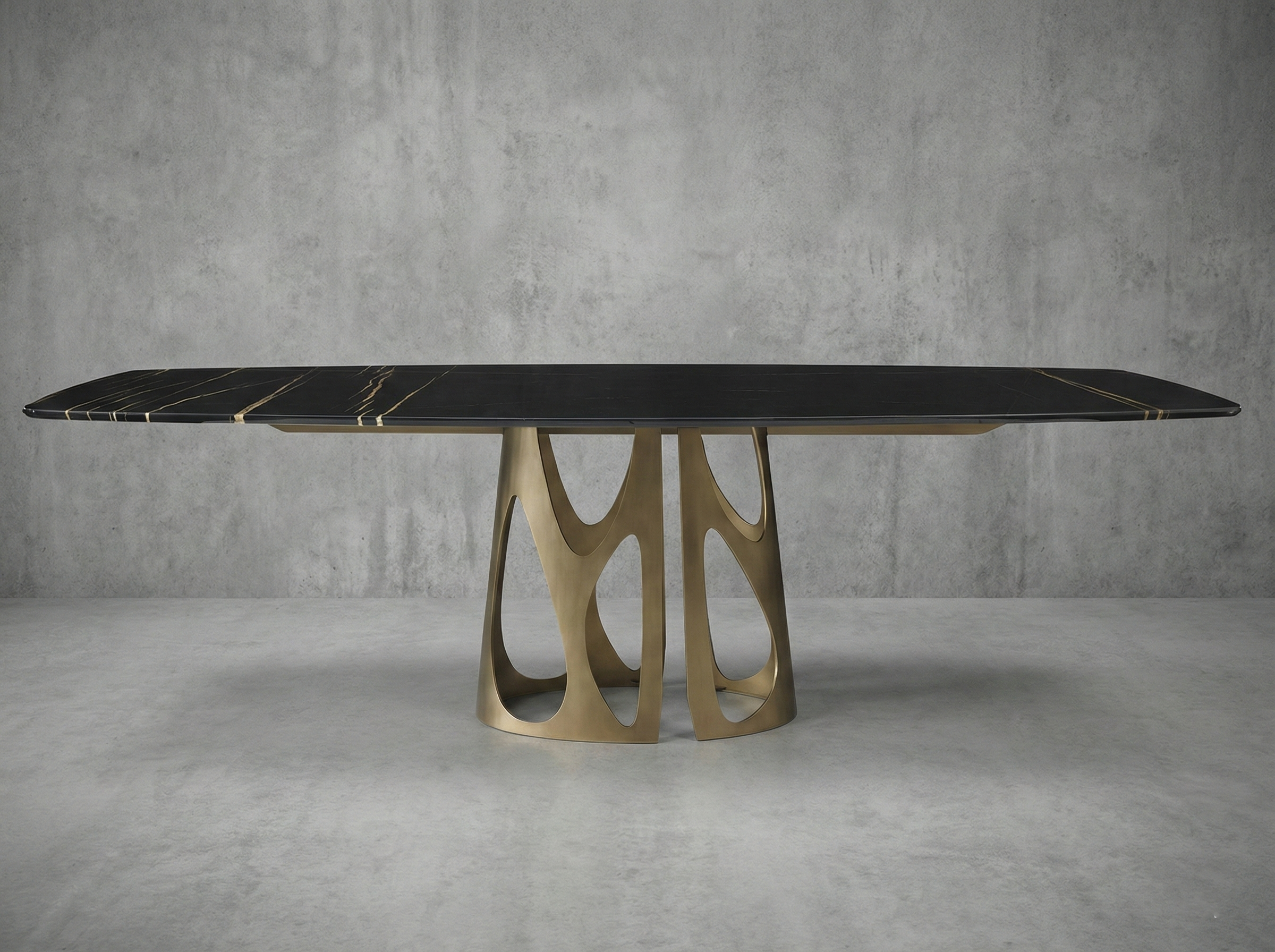 凡爾賽・勞倫黑金流光餐桌 KX7101