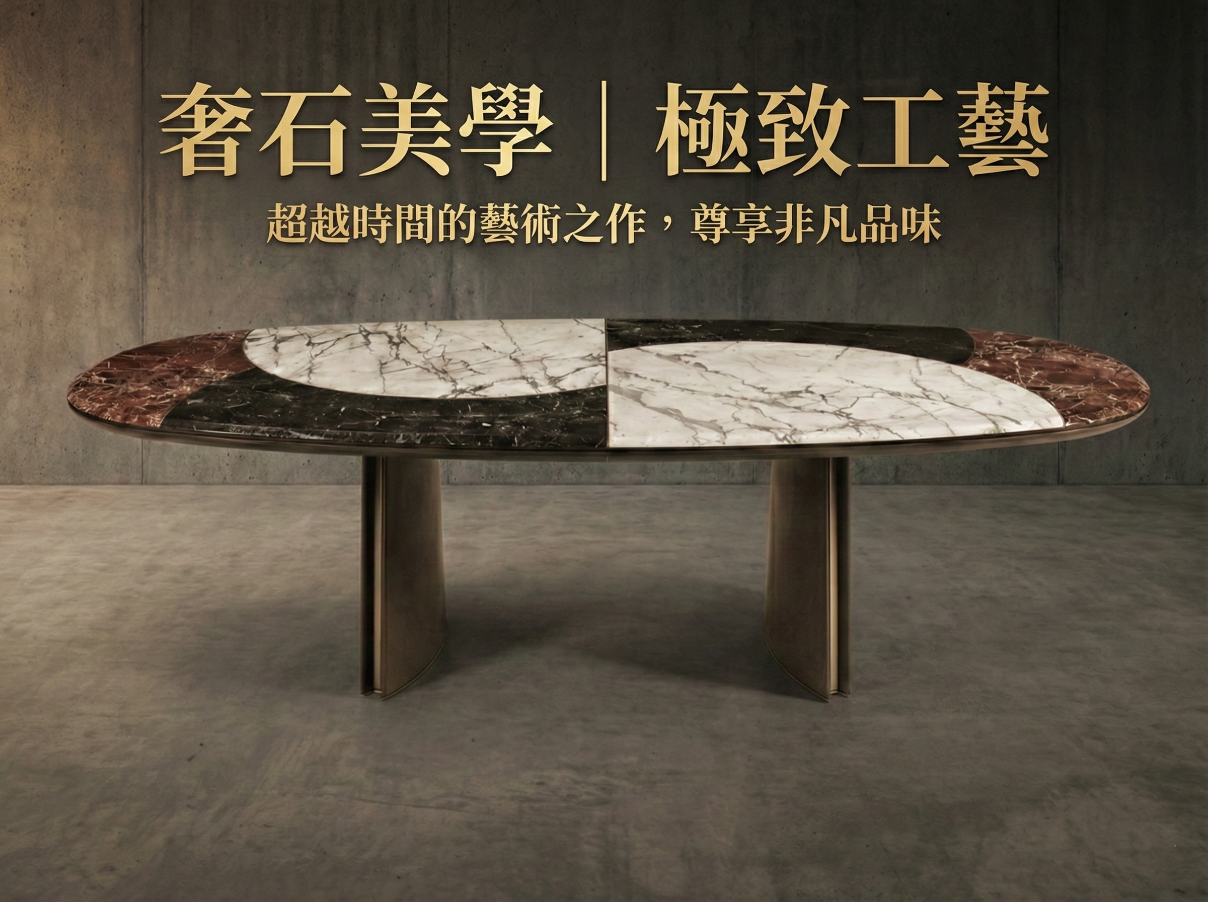 莫賽克・義式幾何拼接奢石餐桌 512 thumbnail 3