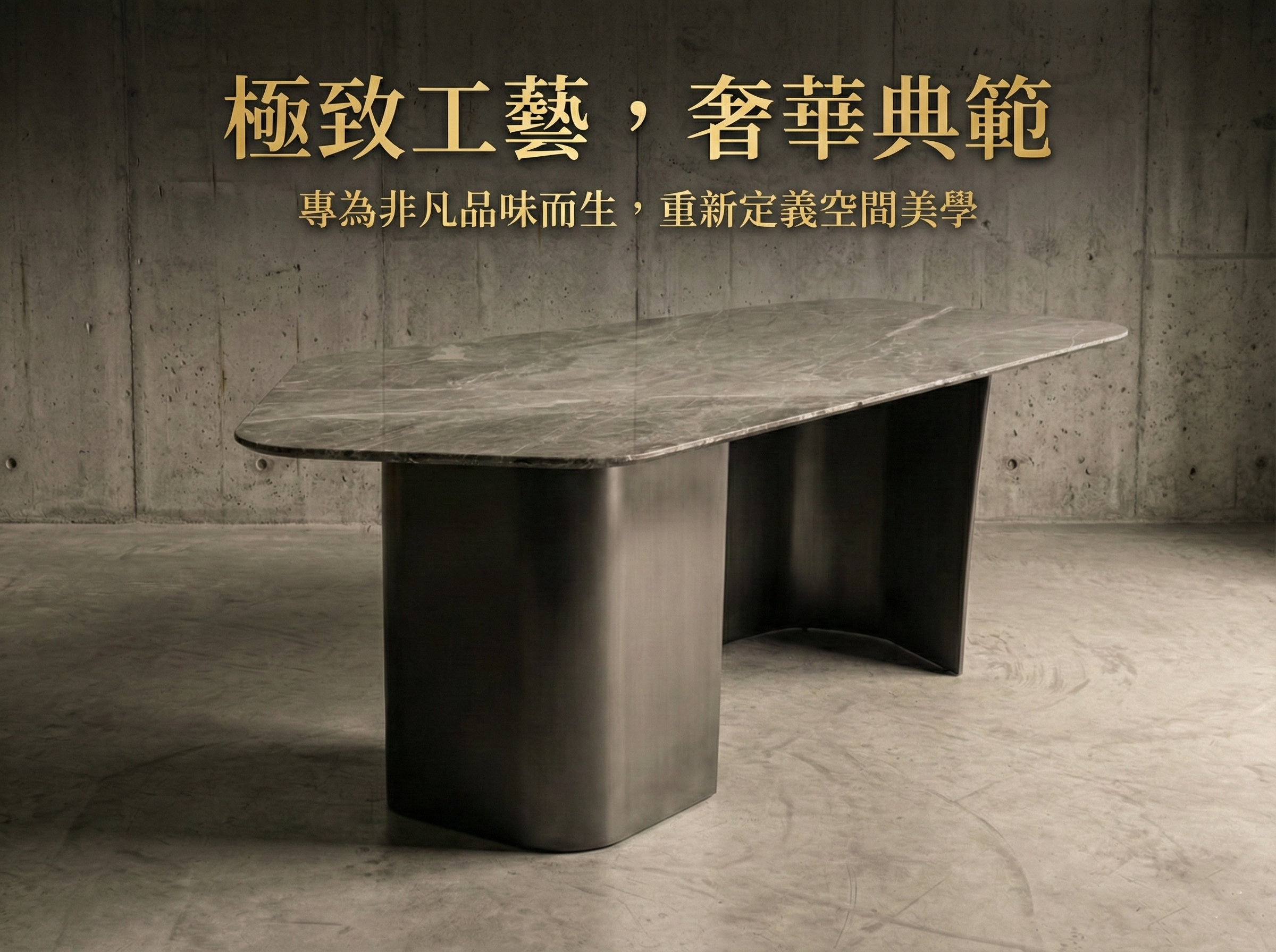 【 暮光・曜石 】黑鈦工藝奢石餐桌 1223 thumbnail 3