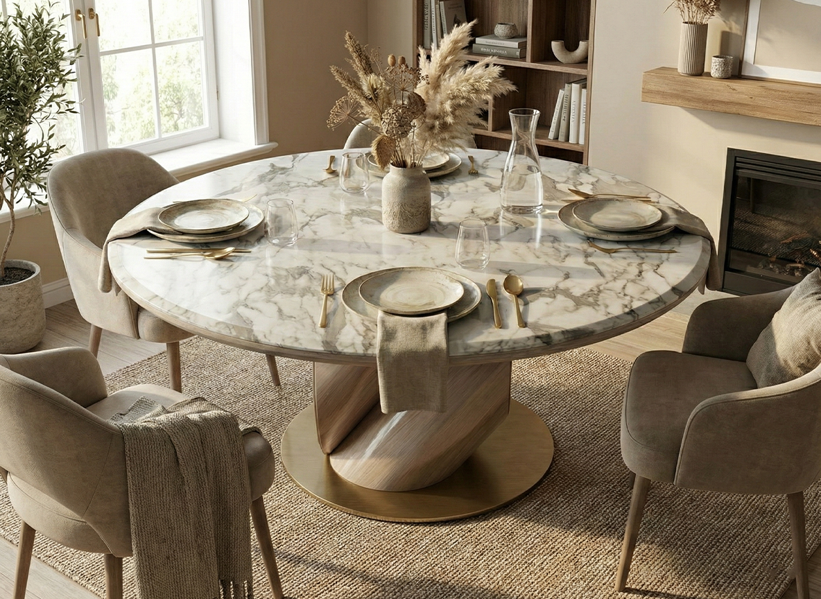 【 旋舞・時光 】義大利螺旋美學圓餐桌 KX7102 thumbnail 3