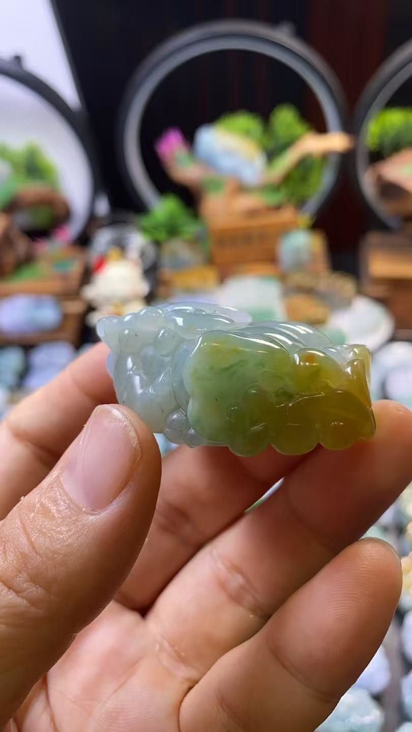 冰膠黃加綠含珠