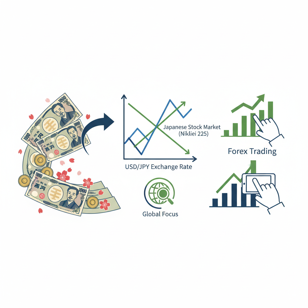 前言：日圓匯率與日股關係完整解析：投資人必懂的匯率影響為何成為全球焦點？ 示意圖