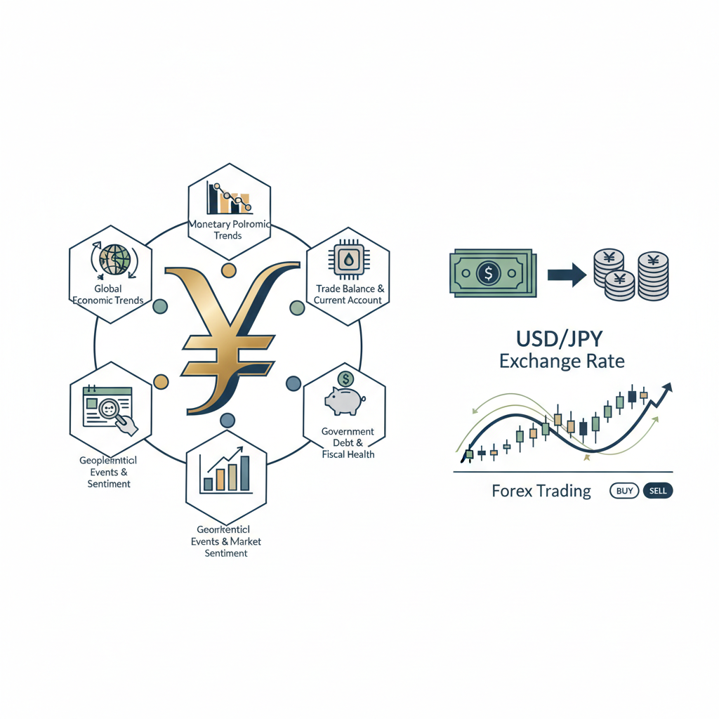 一、影響日圓匯率走勢的五大核心因素 示意圖