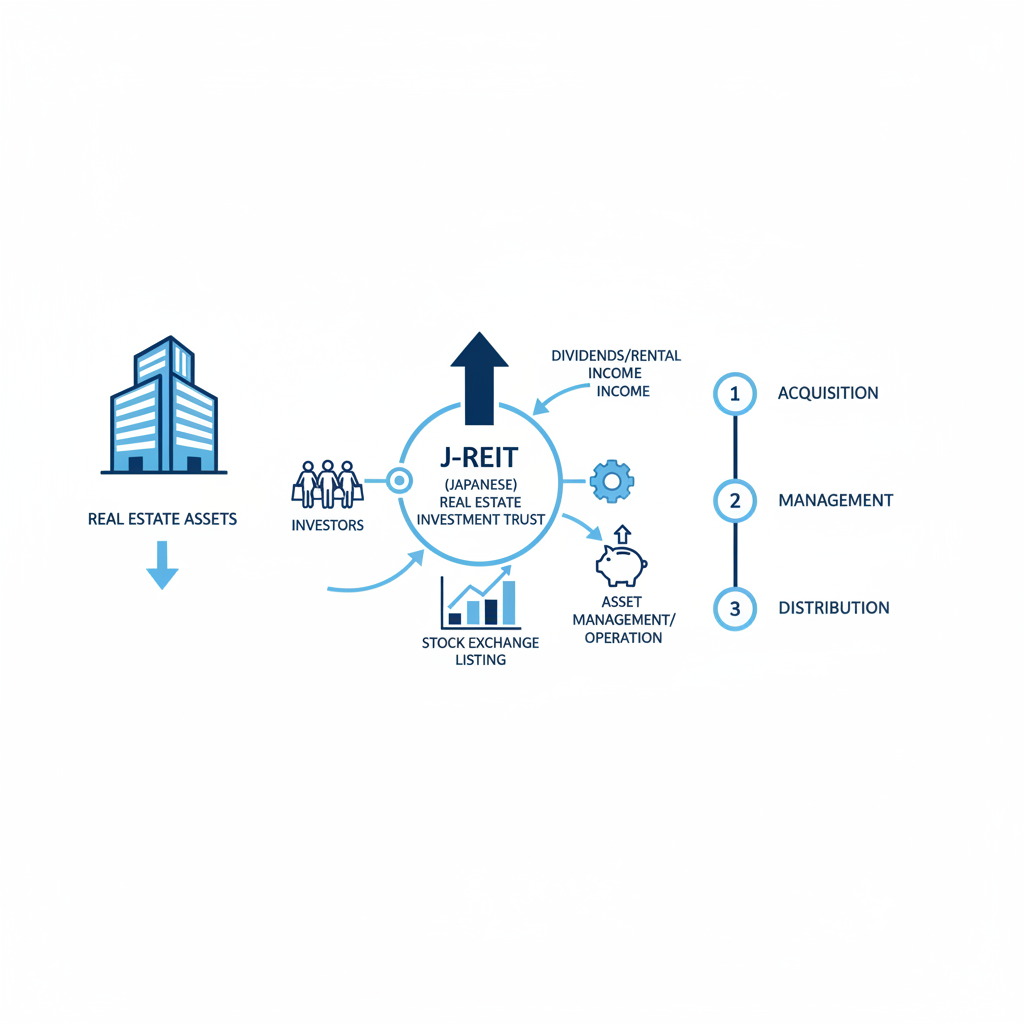 一、J-REITs的基礎知識與運作機制 示意圖