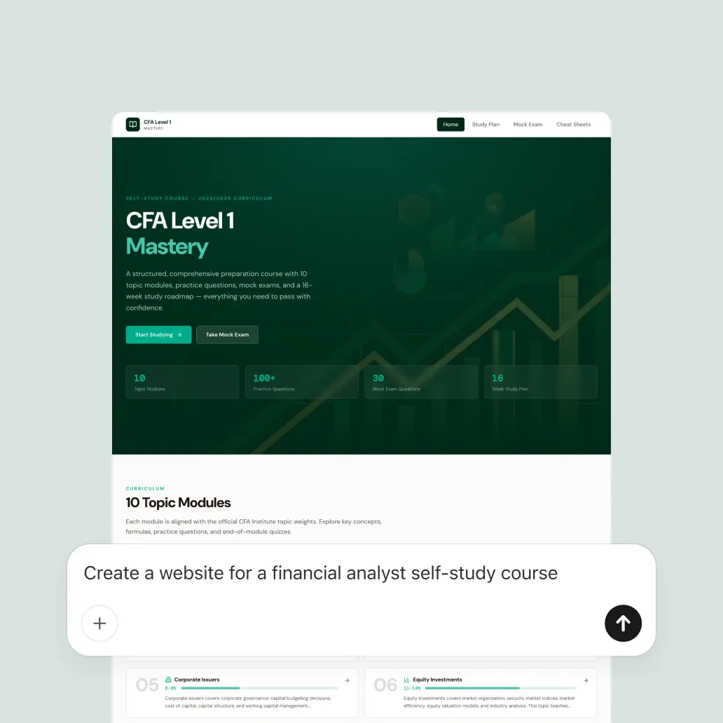 Educational Content: Self-Study CFA Course Design