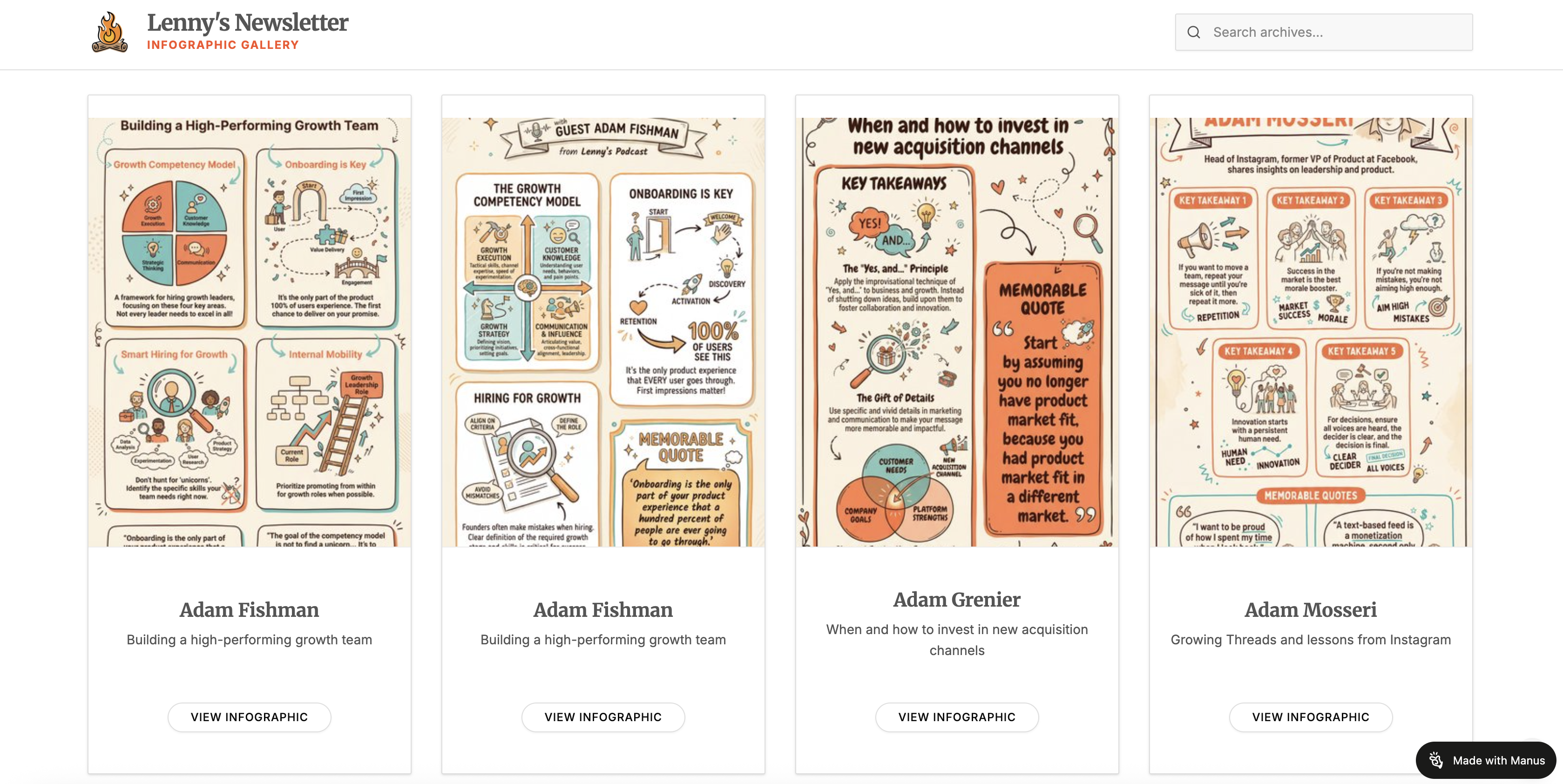 Content Creation: Podcast Infographic Gallery Generation