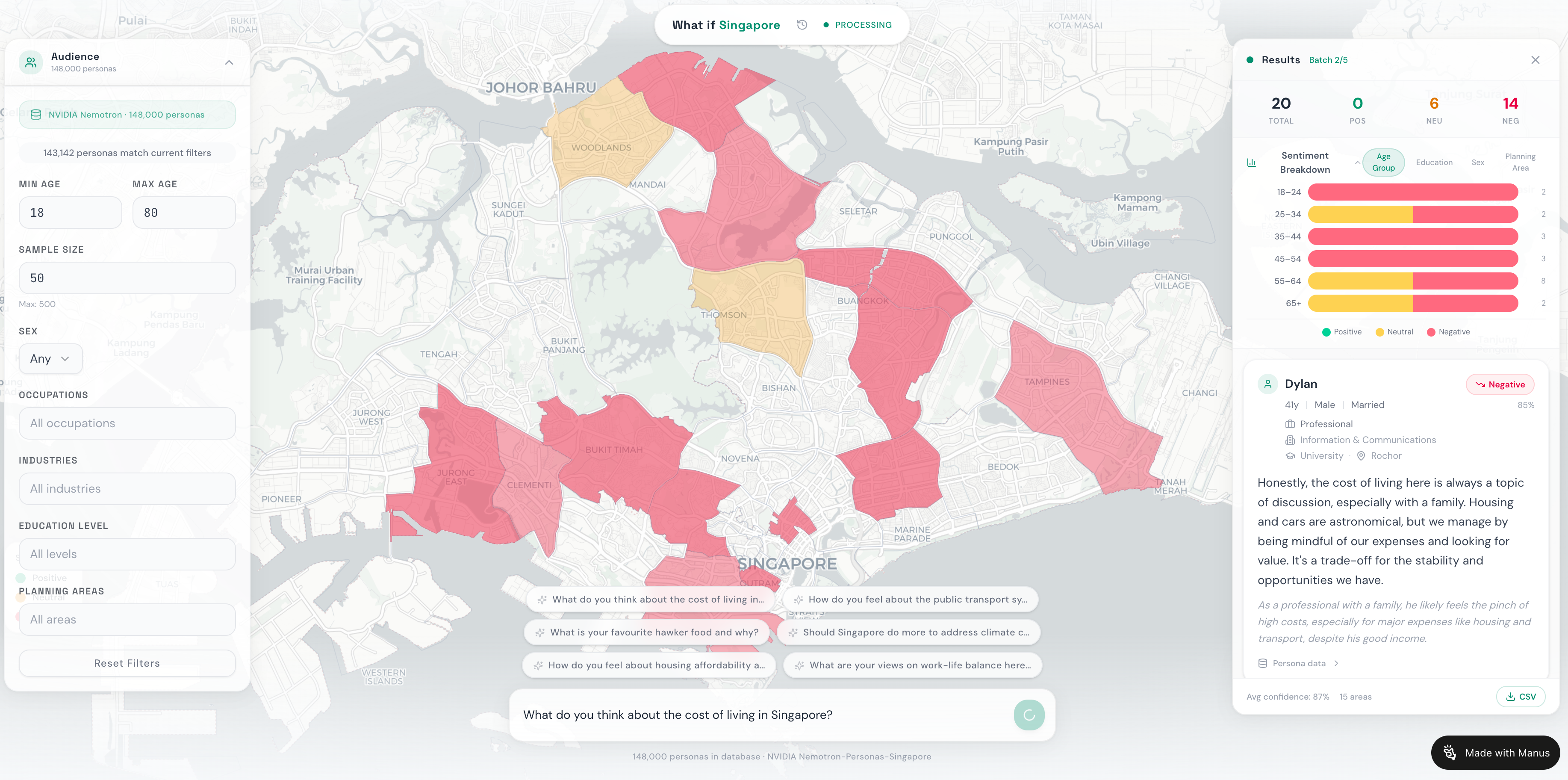 Data Visualization: Build an Interactive Synthetic Opinion Explorer