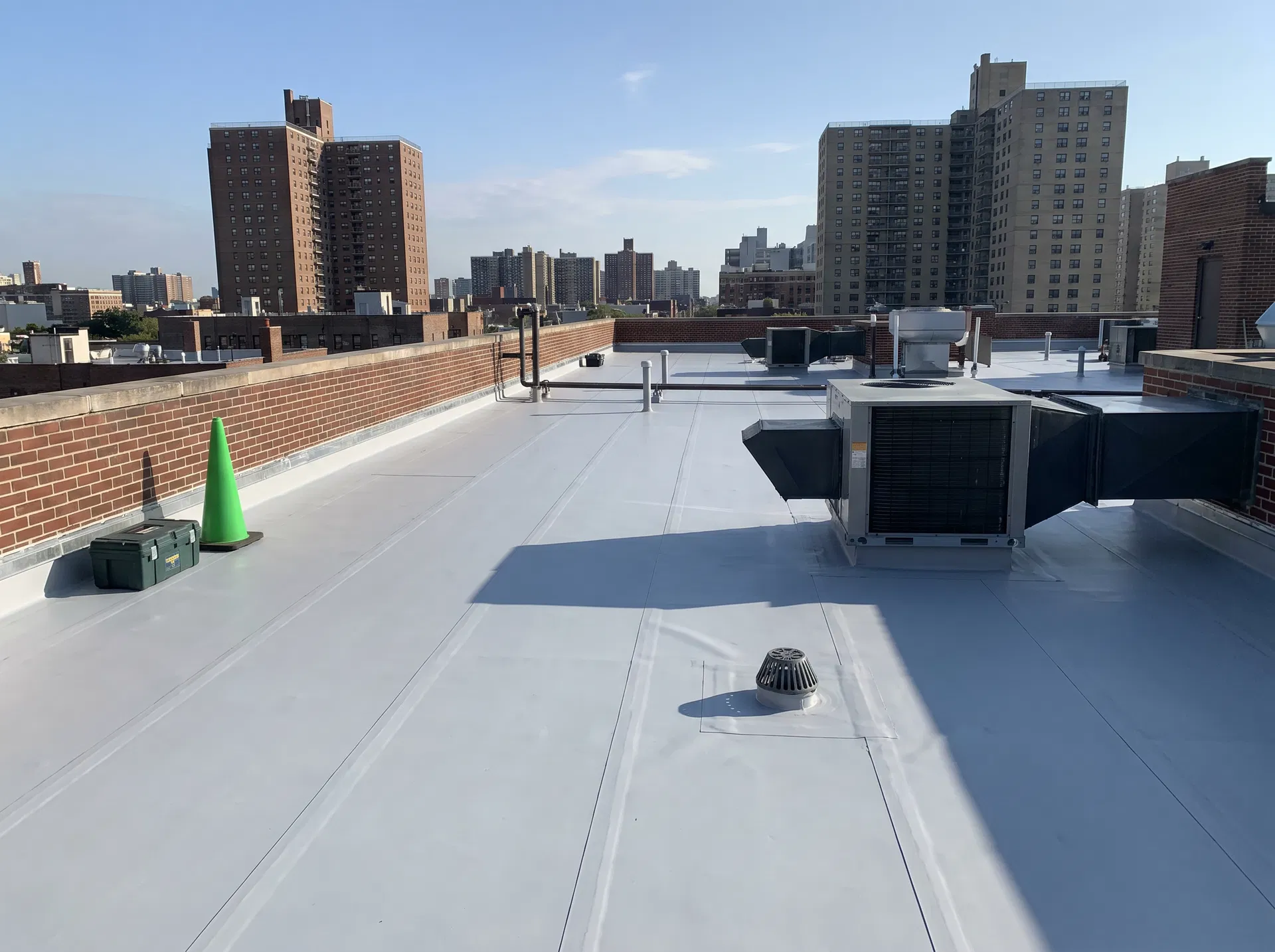 Flat roof installation for commercial property in Jersey City NJ