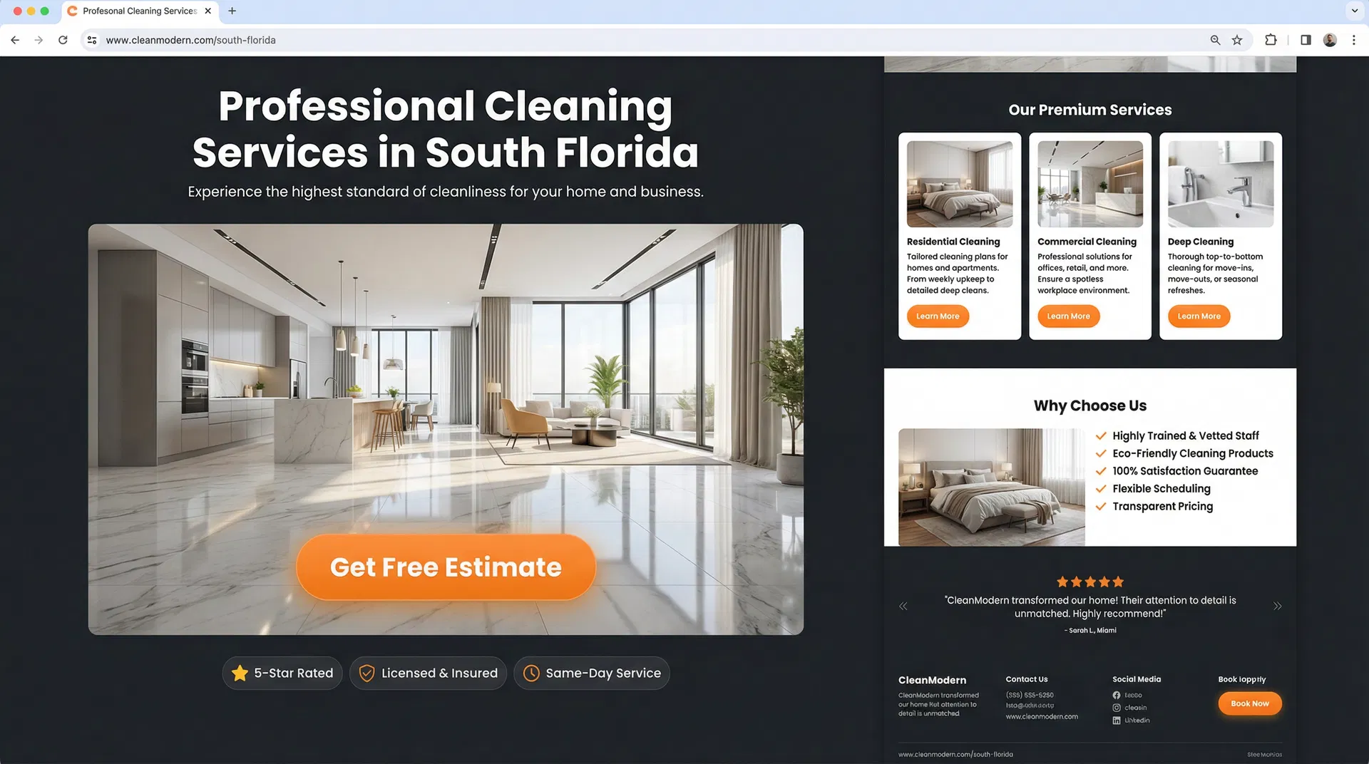 After - Roxfire optimized landing page