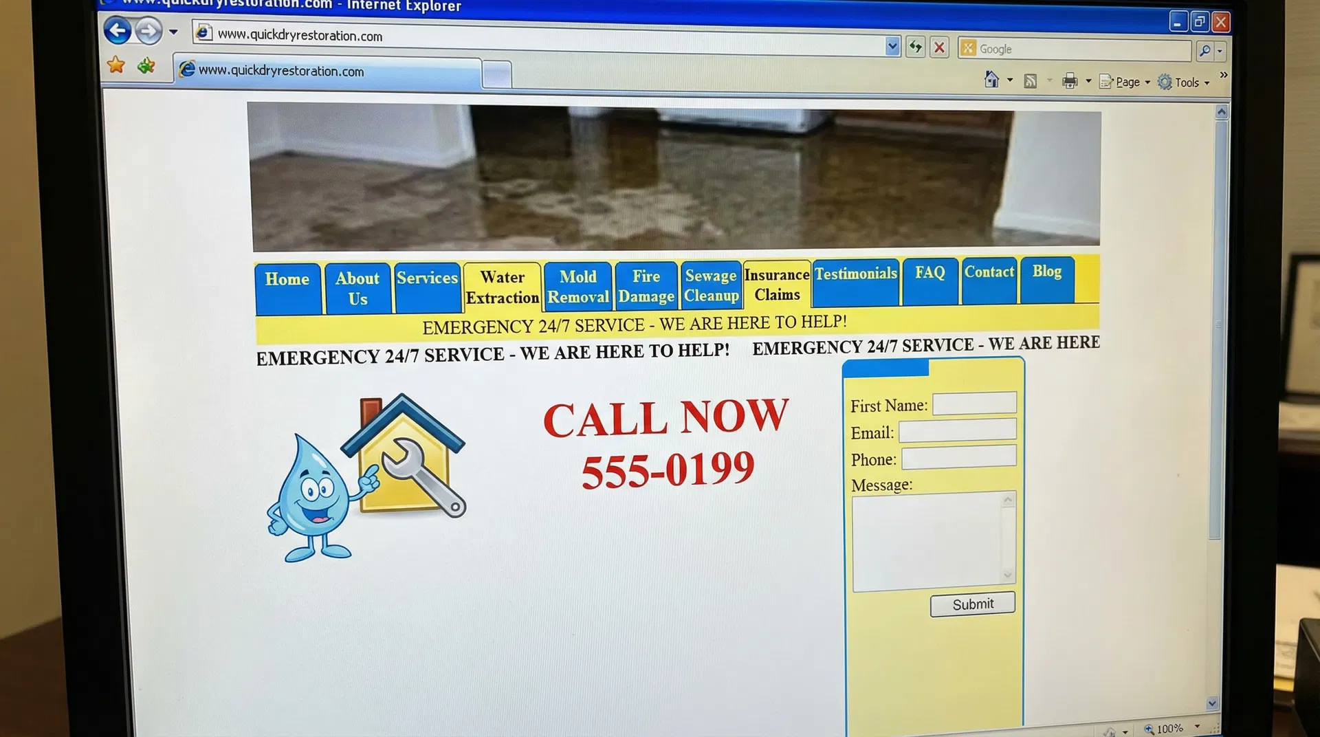 Typical restoration website