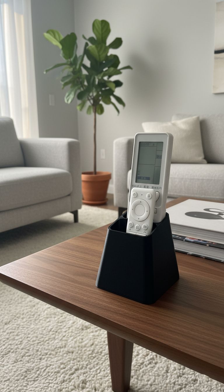 Çift Gözlü Siyah Kumanda Tutucu | TV & Klima Kumandası