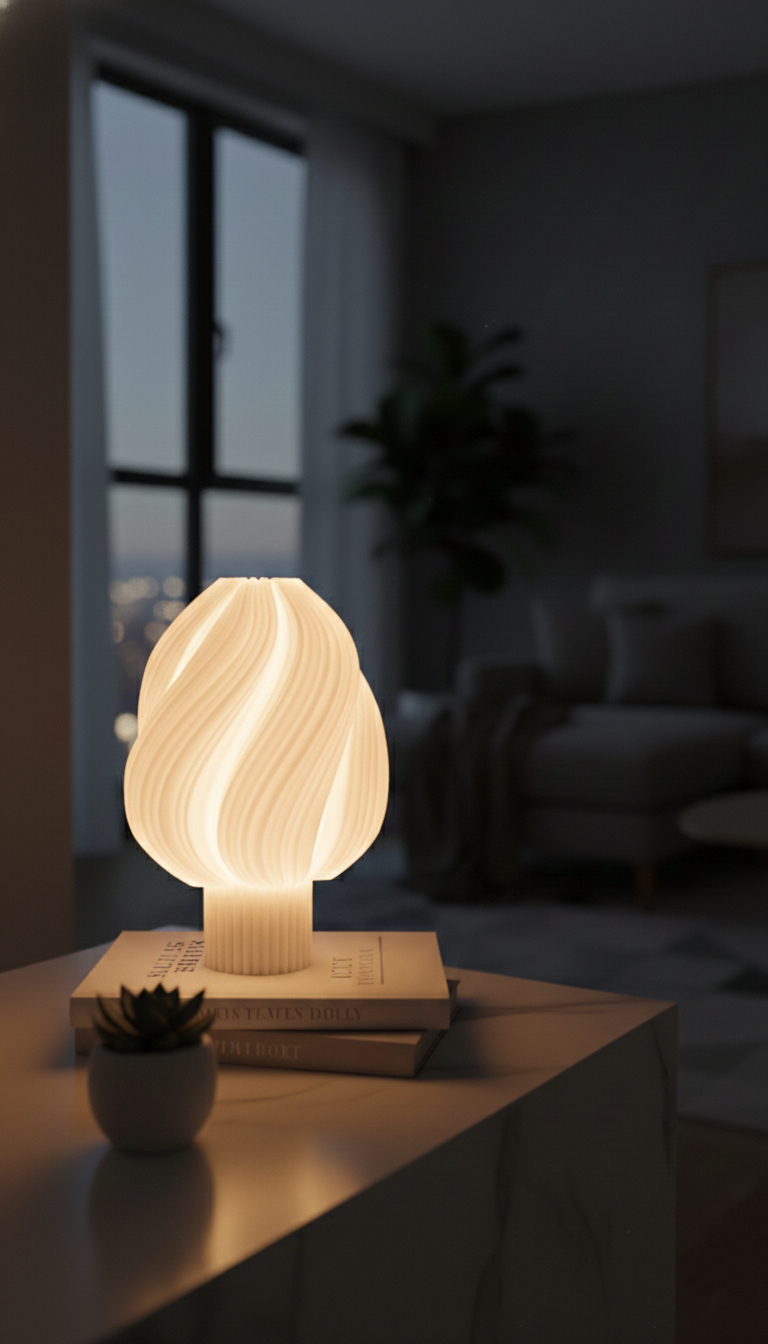 PearlBloom Bej Dekoratif Masa Lambası Abajur