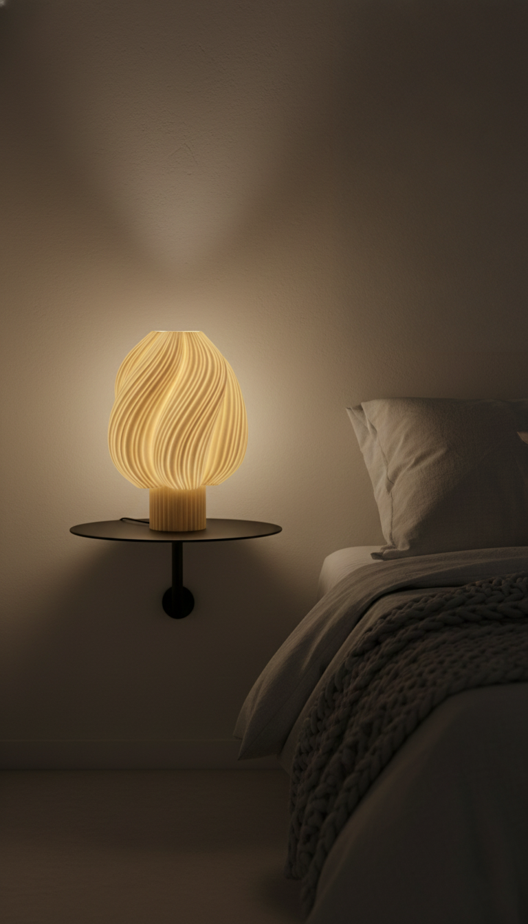 PearlBloom Bej Dekoratif Masa Lambası Abajur