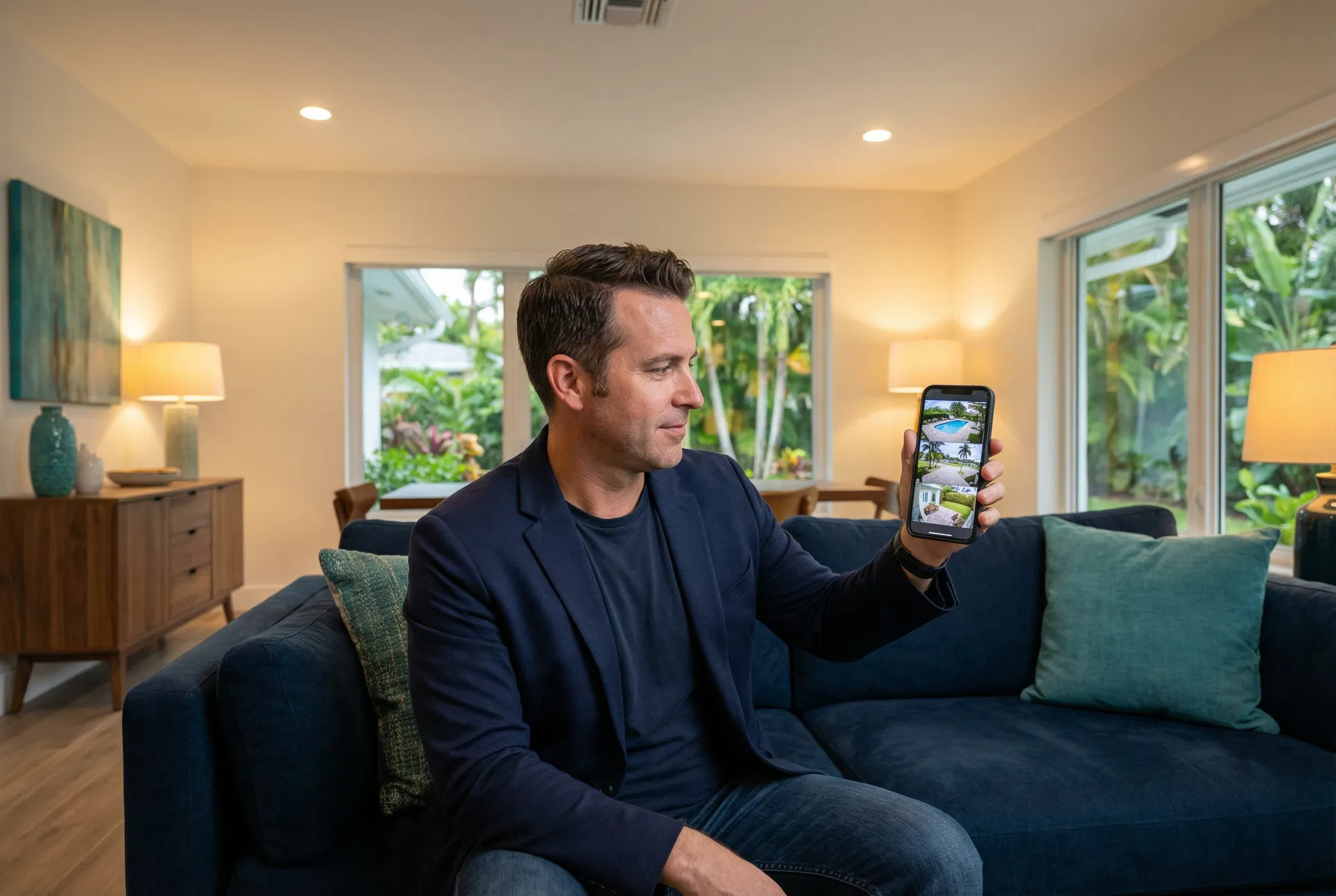 Monitor cameras on smartphone