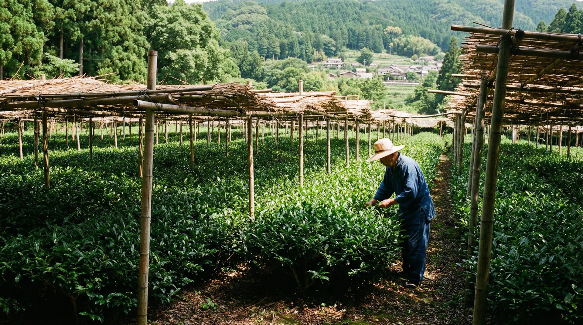 Tea plantation in Yame, Fukuoka, Japan