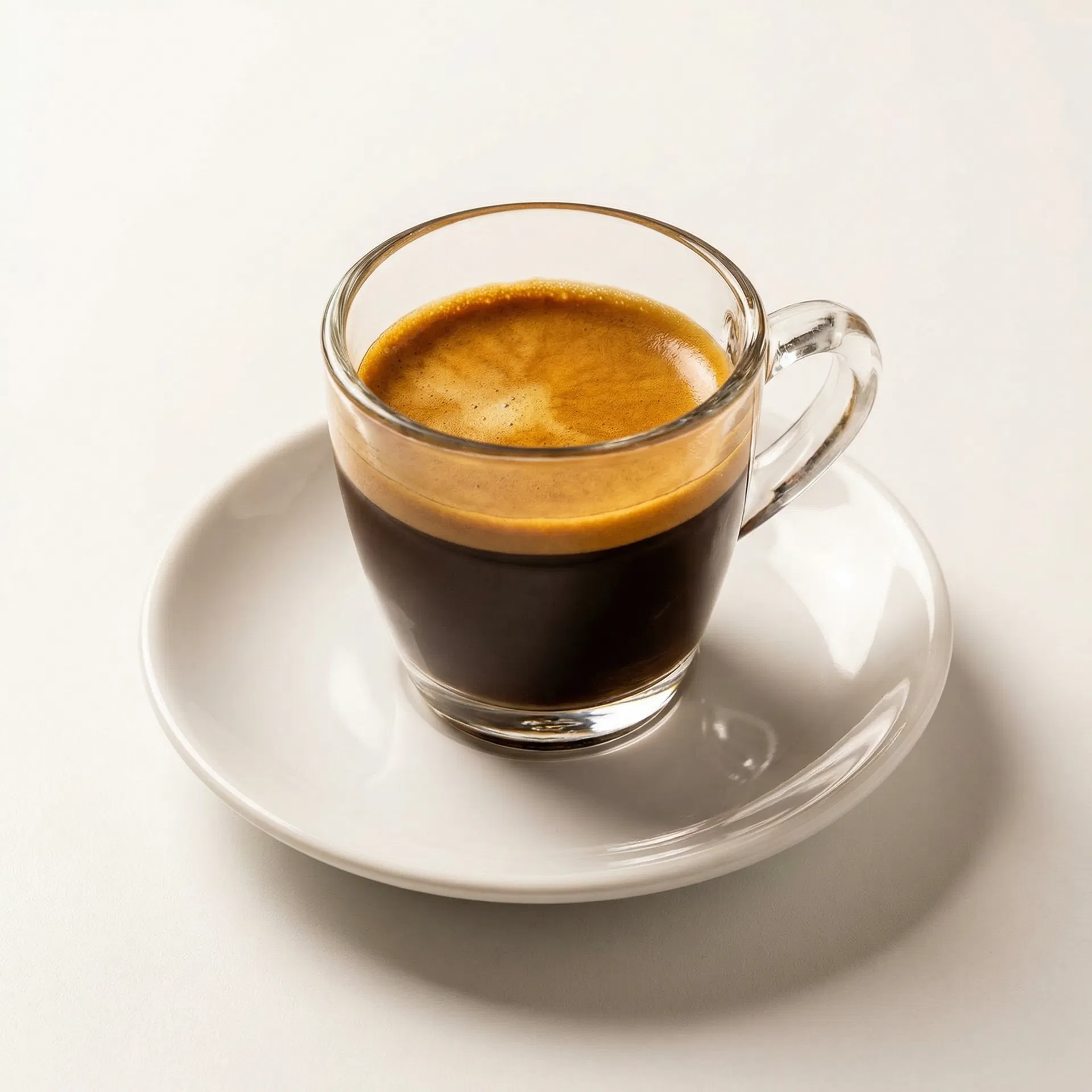 MATCHO specialty espresso shot with rich crema in a glass cup