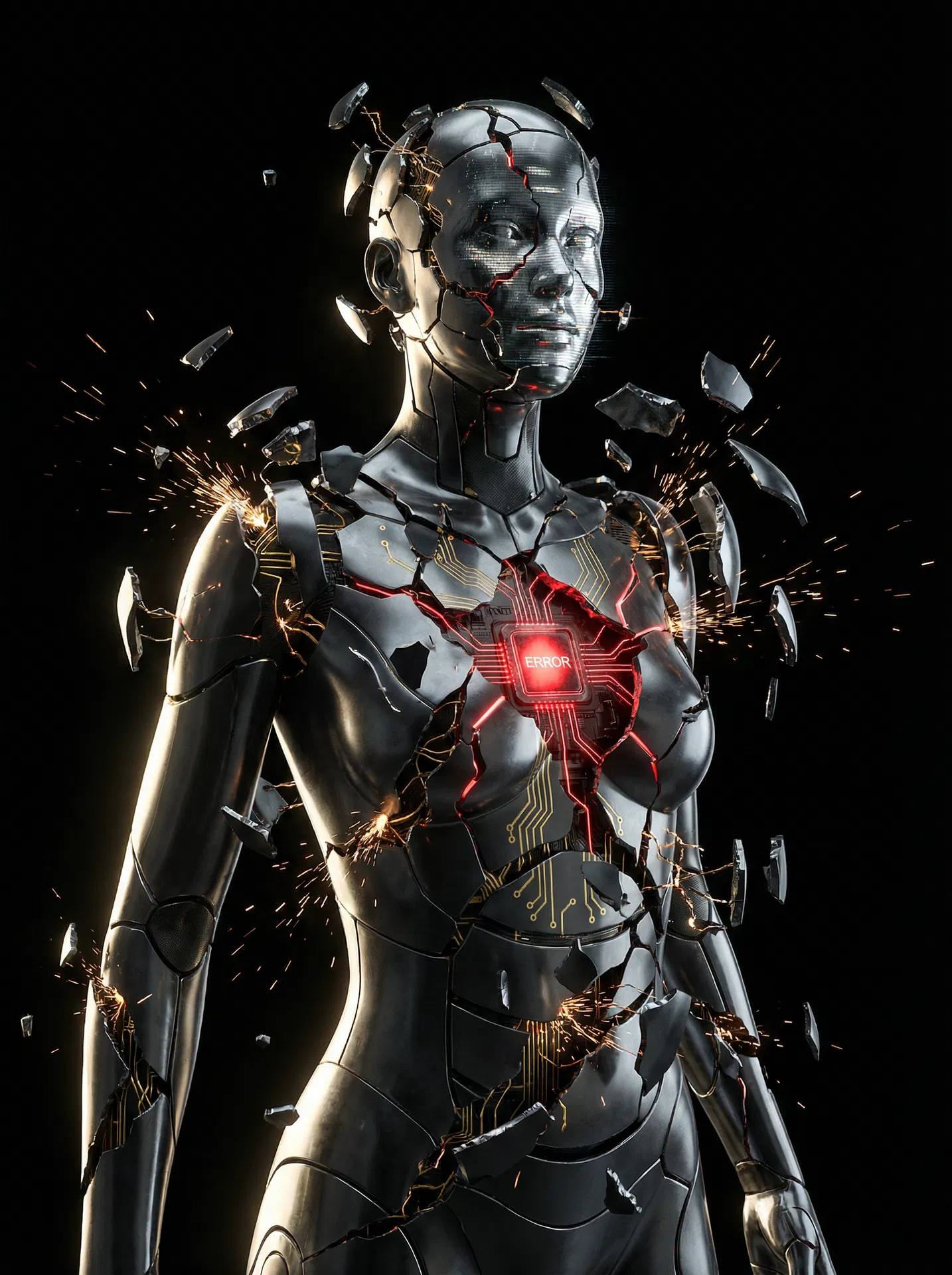 Broken AI robot symbolizing Manus AI failures