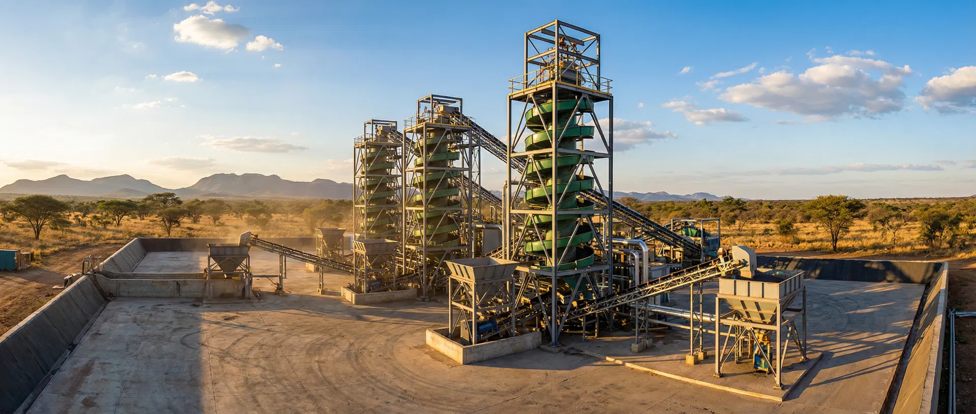Chrome Spiral Wash Plant in the South African Bushveld