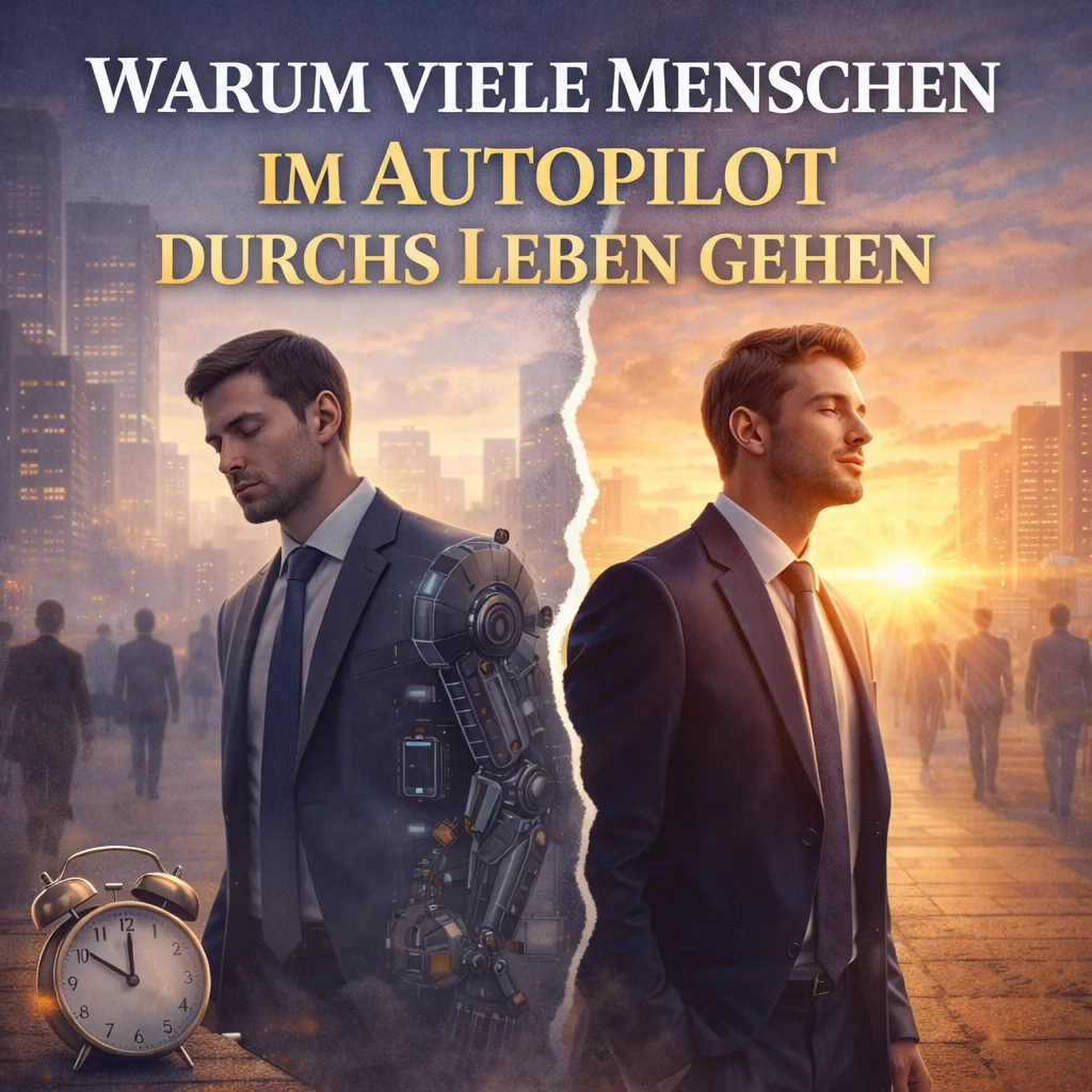 Mann links im grauen Eintagstrott und rechts in der Eigenständigkeit