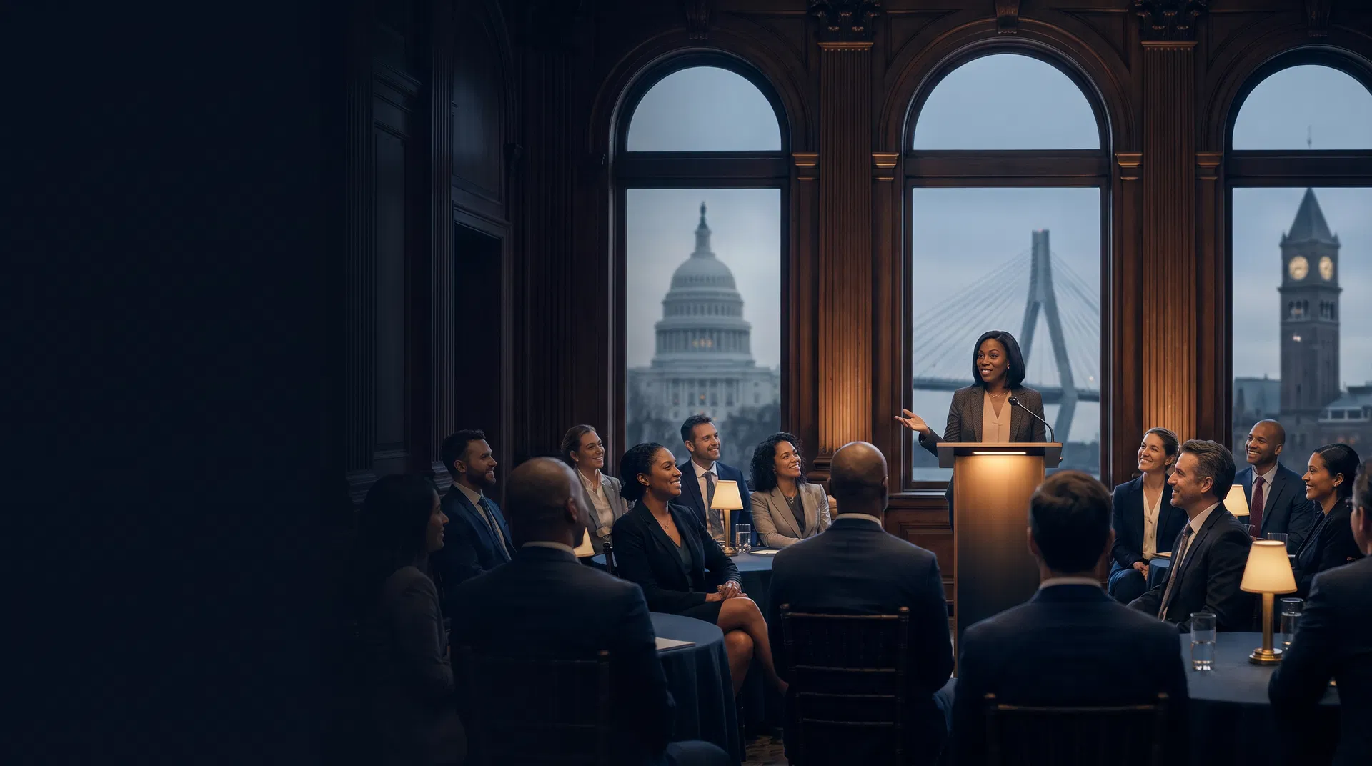 Business leaders gathered for a civic entrepreneurship event