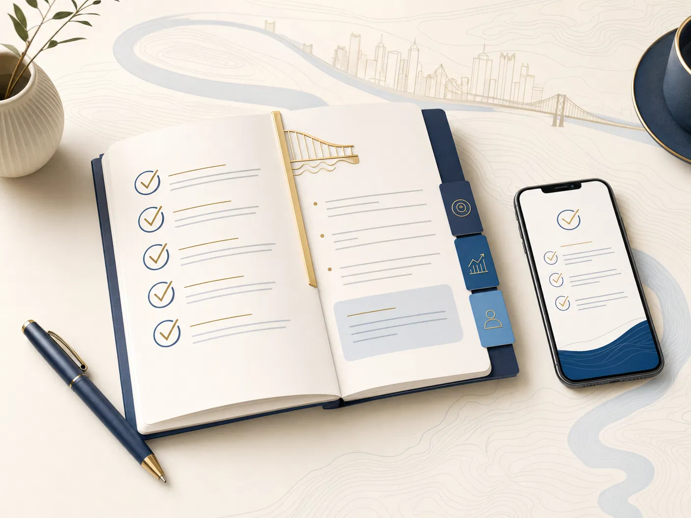 Financial planning checklist visual