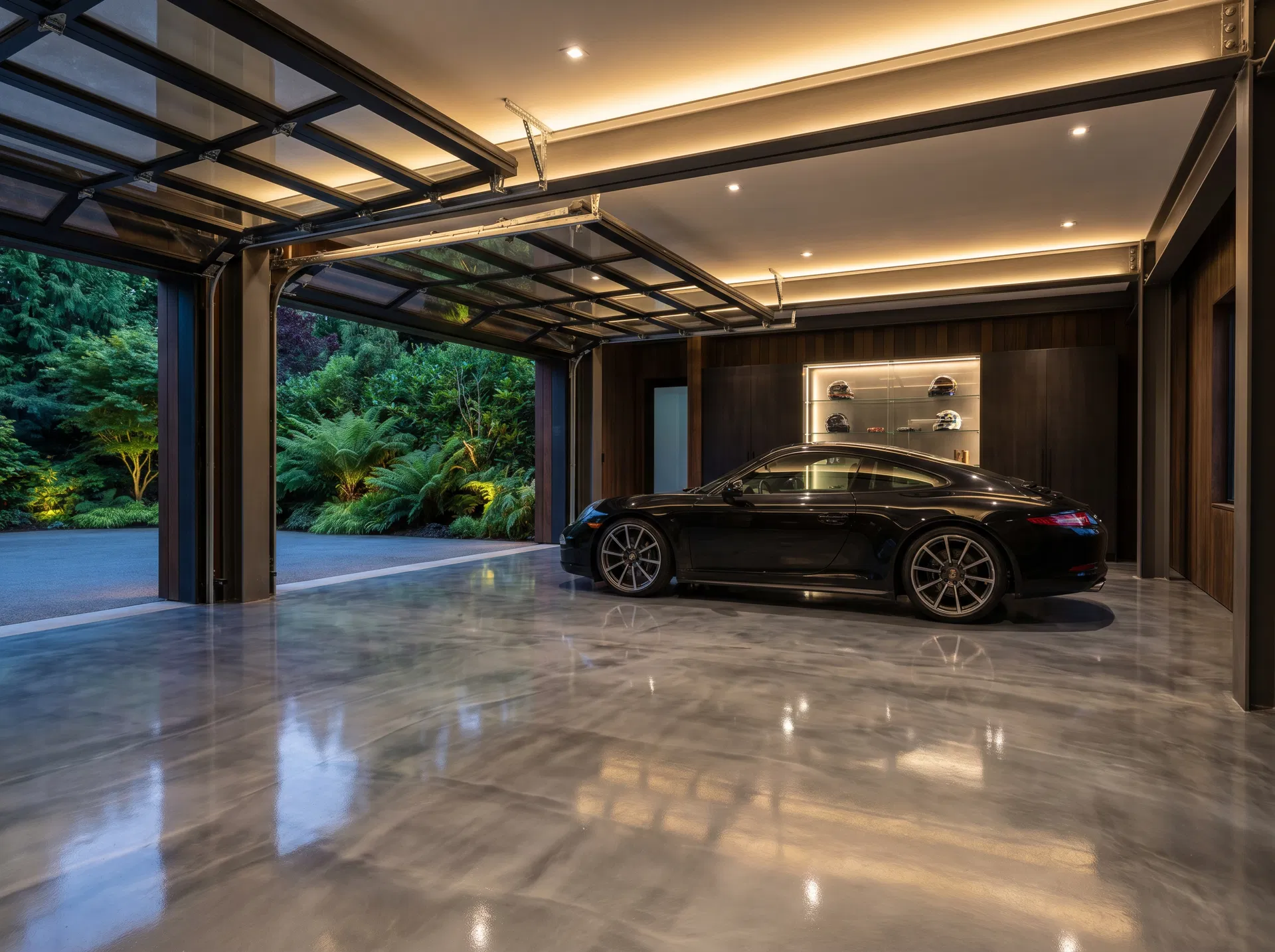 Luxury garage epoxy floor