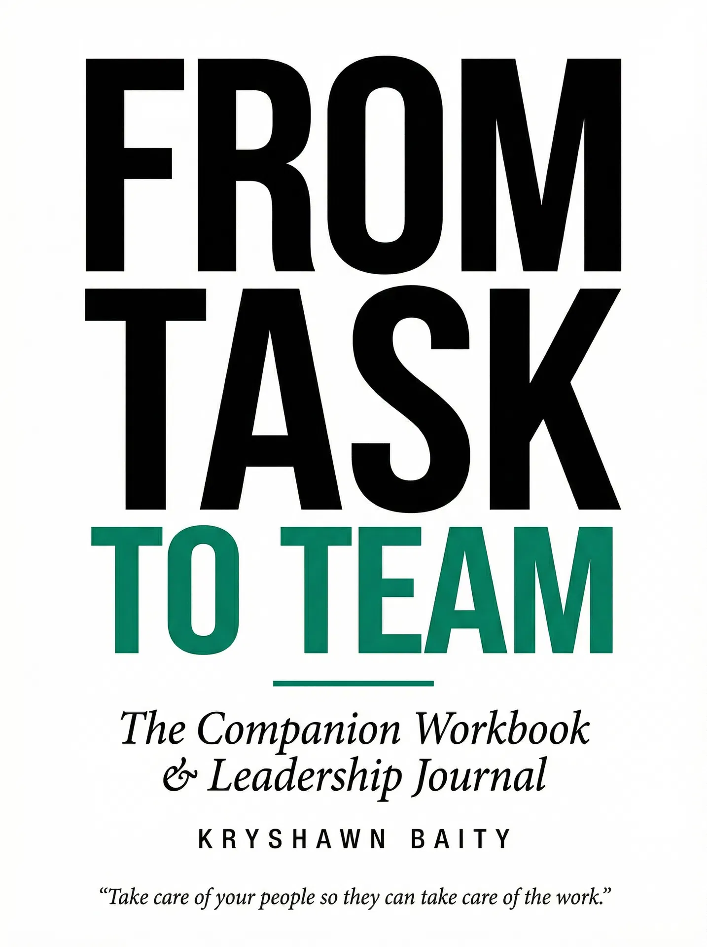 From Task to Team companion workbook cover