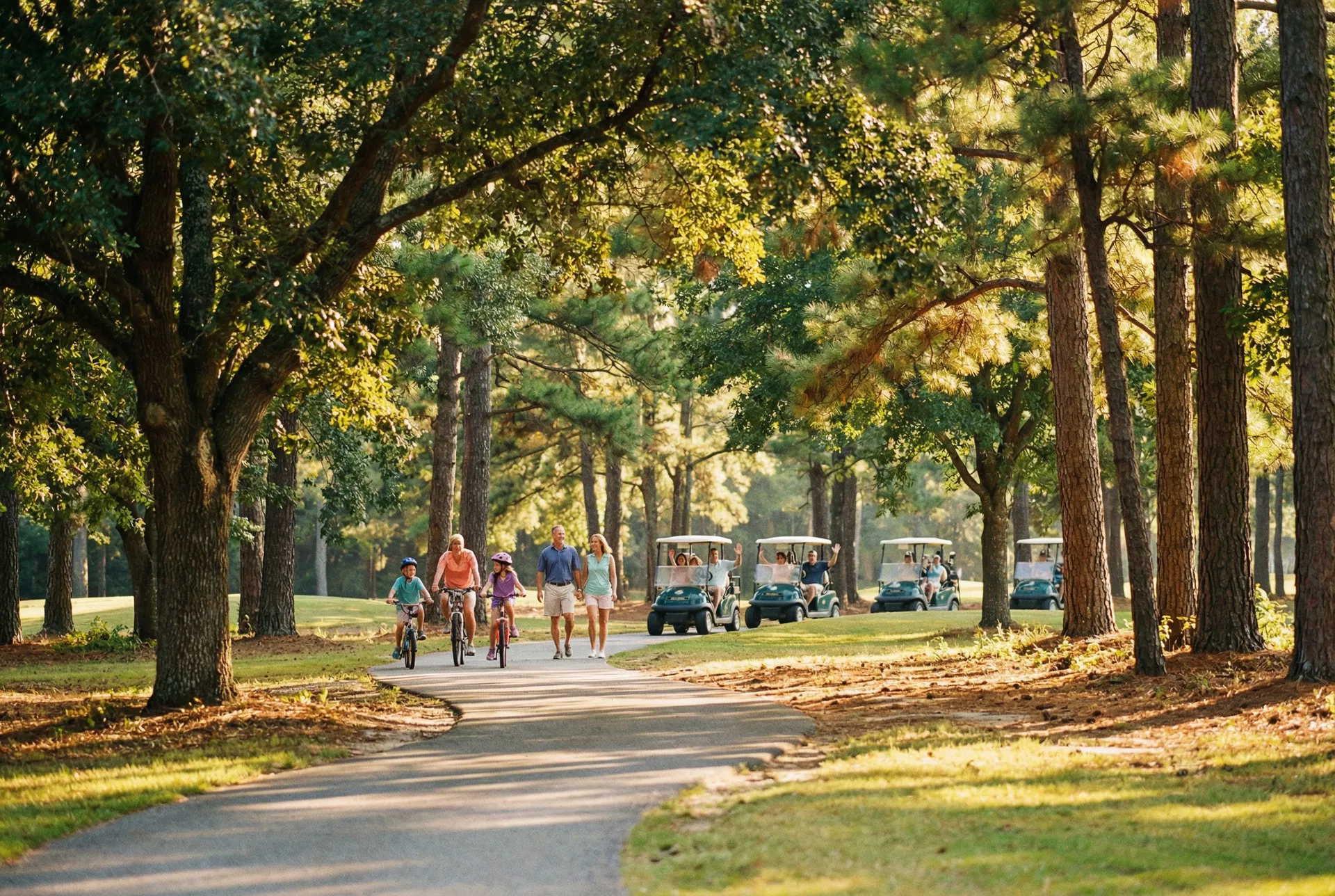 Peachtree City neighborhood aerial view