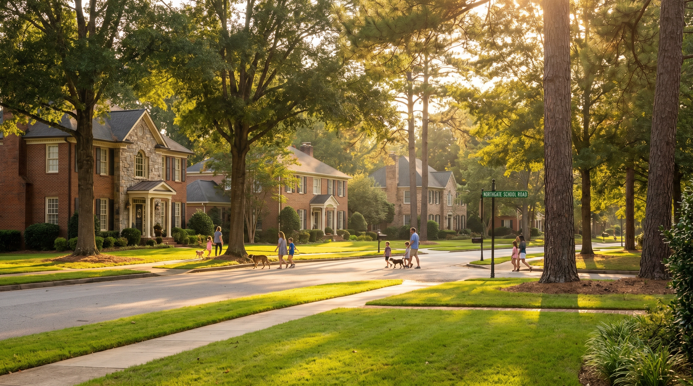 Northgate area homes in Newnan, Georgia — established family neighborhood near Northgate High School