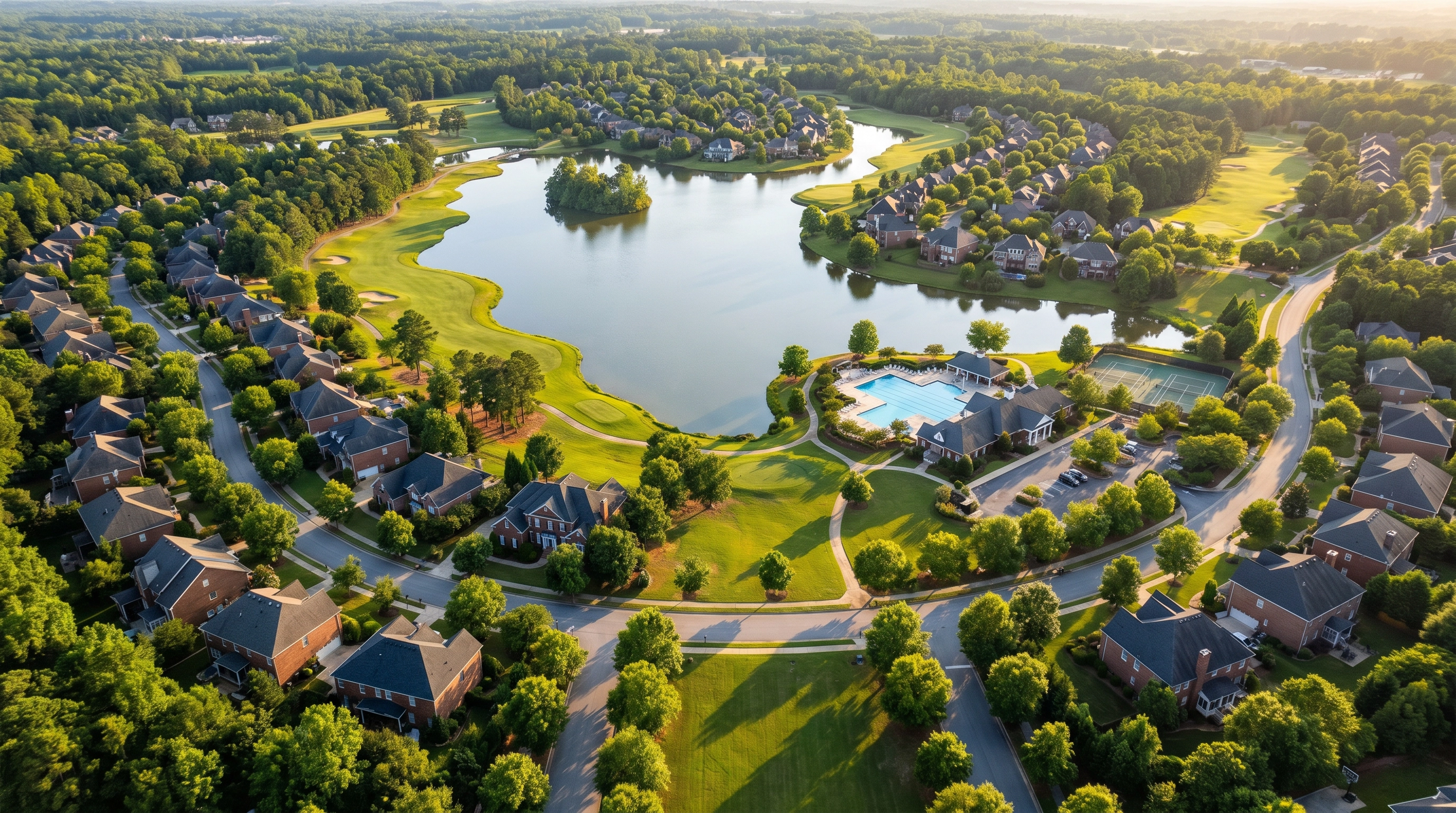 Summergrove community in Newnan, Georgia — master-planned neighborhood with golf course and lake views