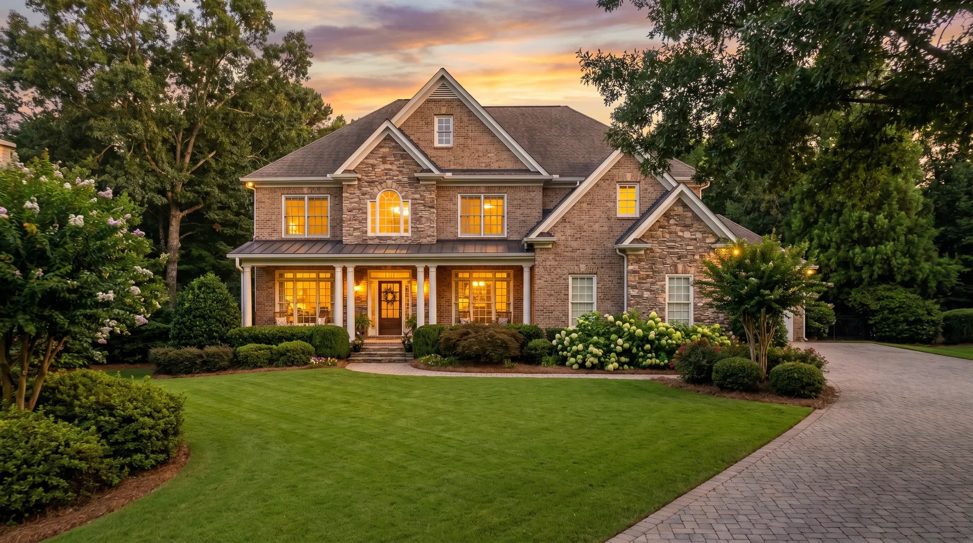 Luxury home exterior in Peachtree City