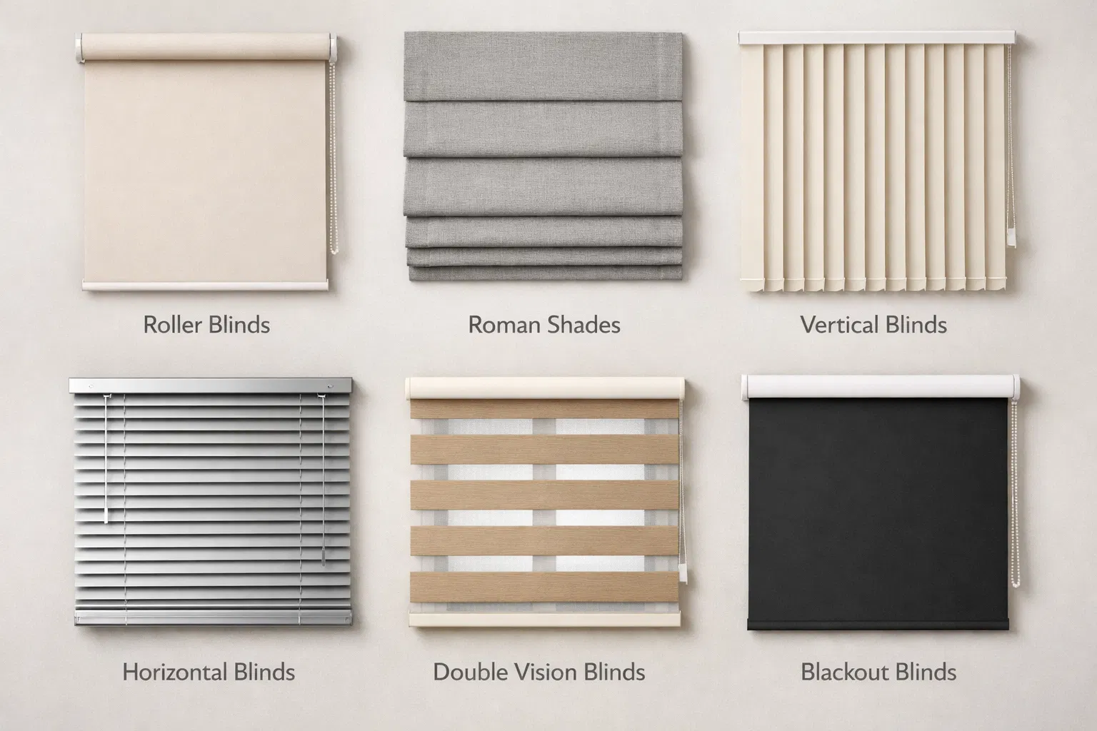 Diferentes tipos de persianas